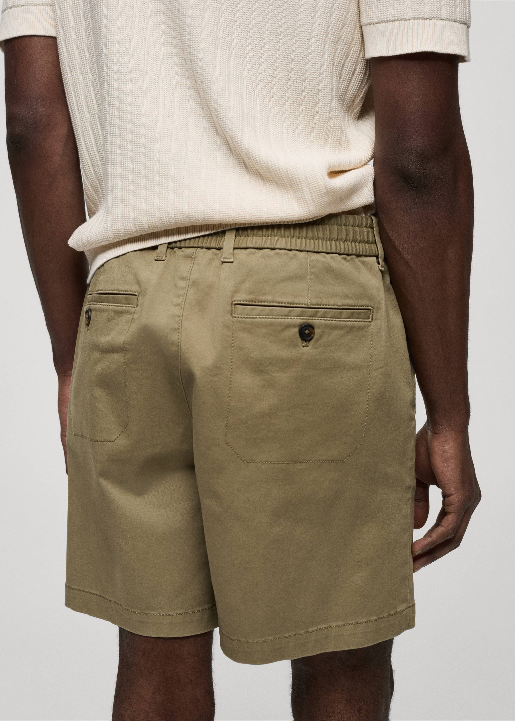 Cotton shorts with drawstring - Details of the article 4