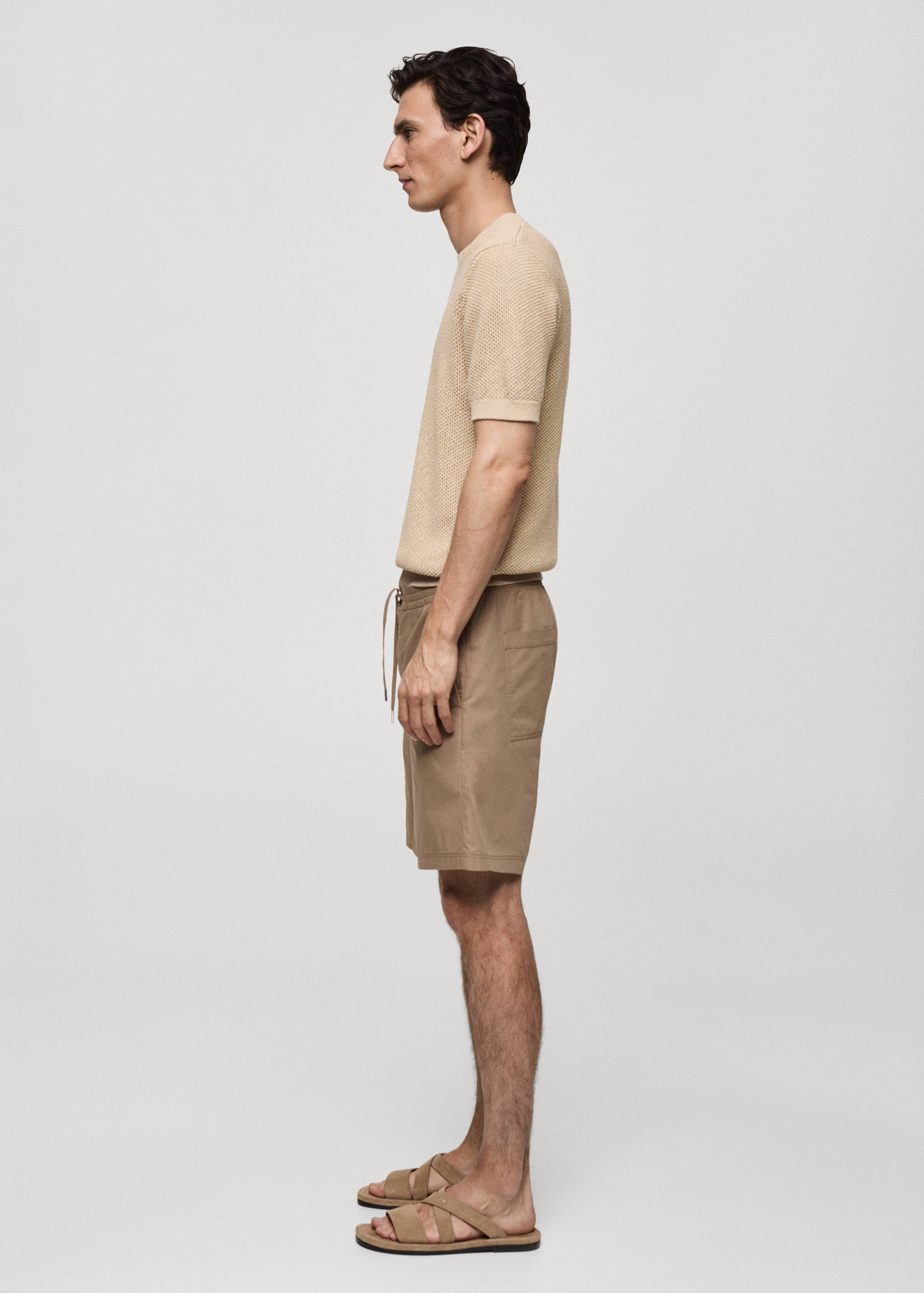 100% cotton bermuda shorts with drawstring - Details of the article 2