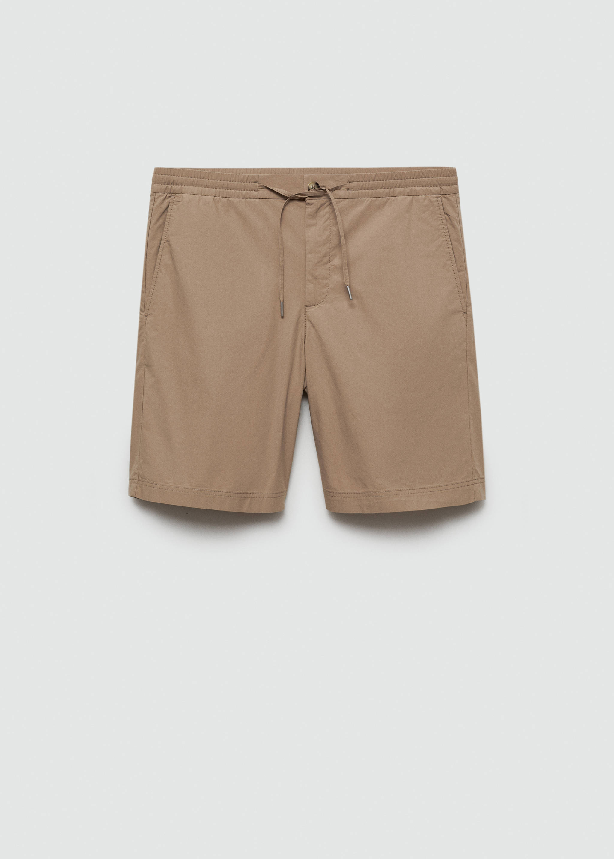 100% cotton bermuda shorts with drawstring - Article without model