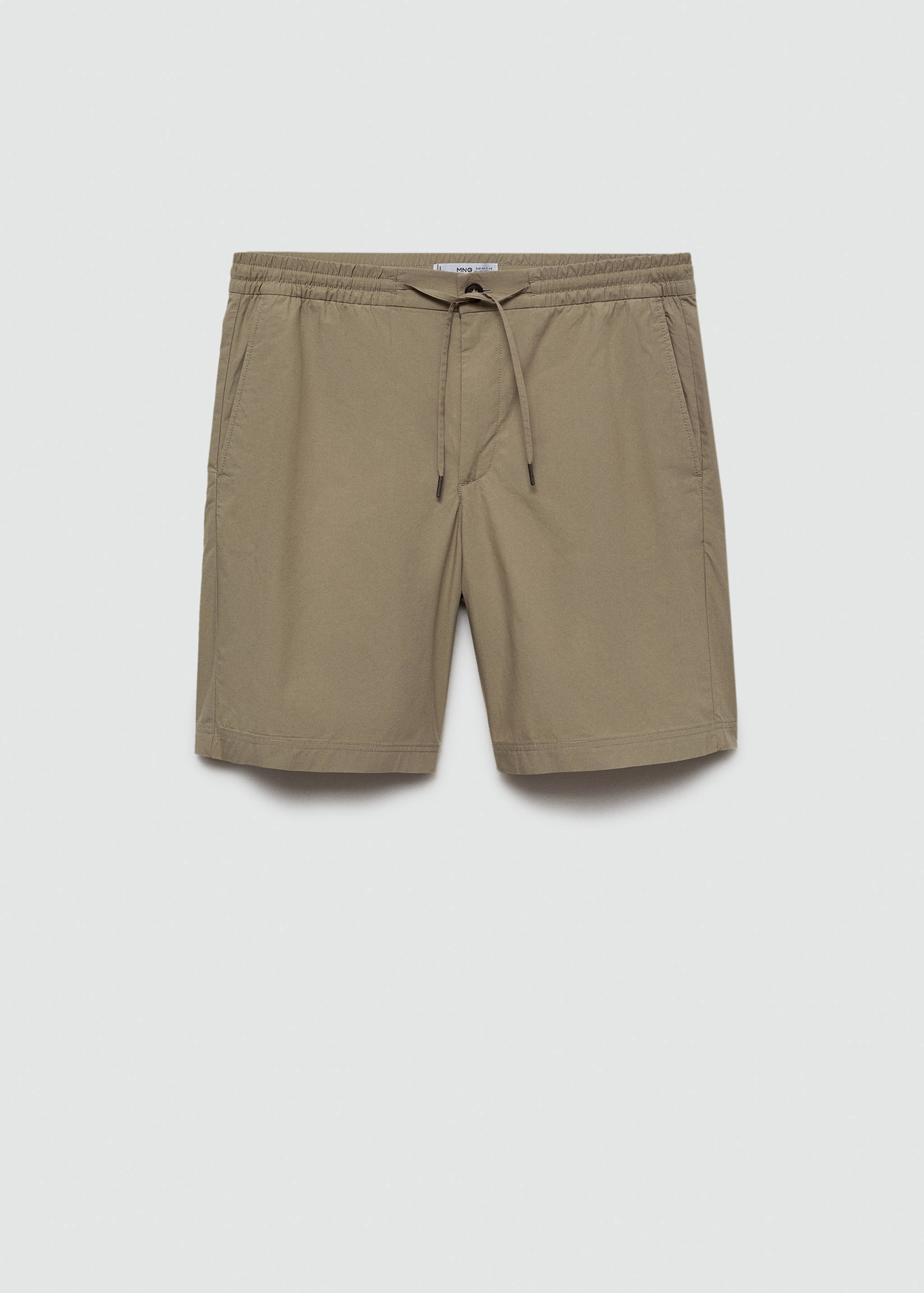100% cotton bermuda shorts with drawstring - Article without model