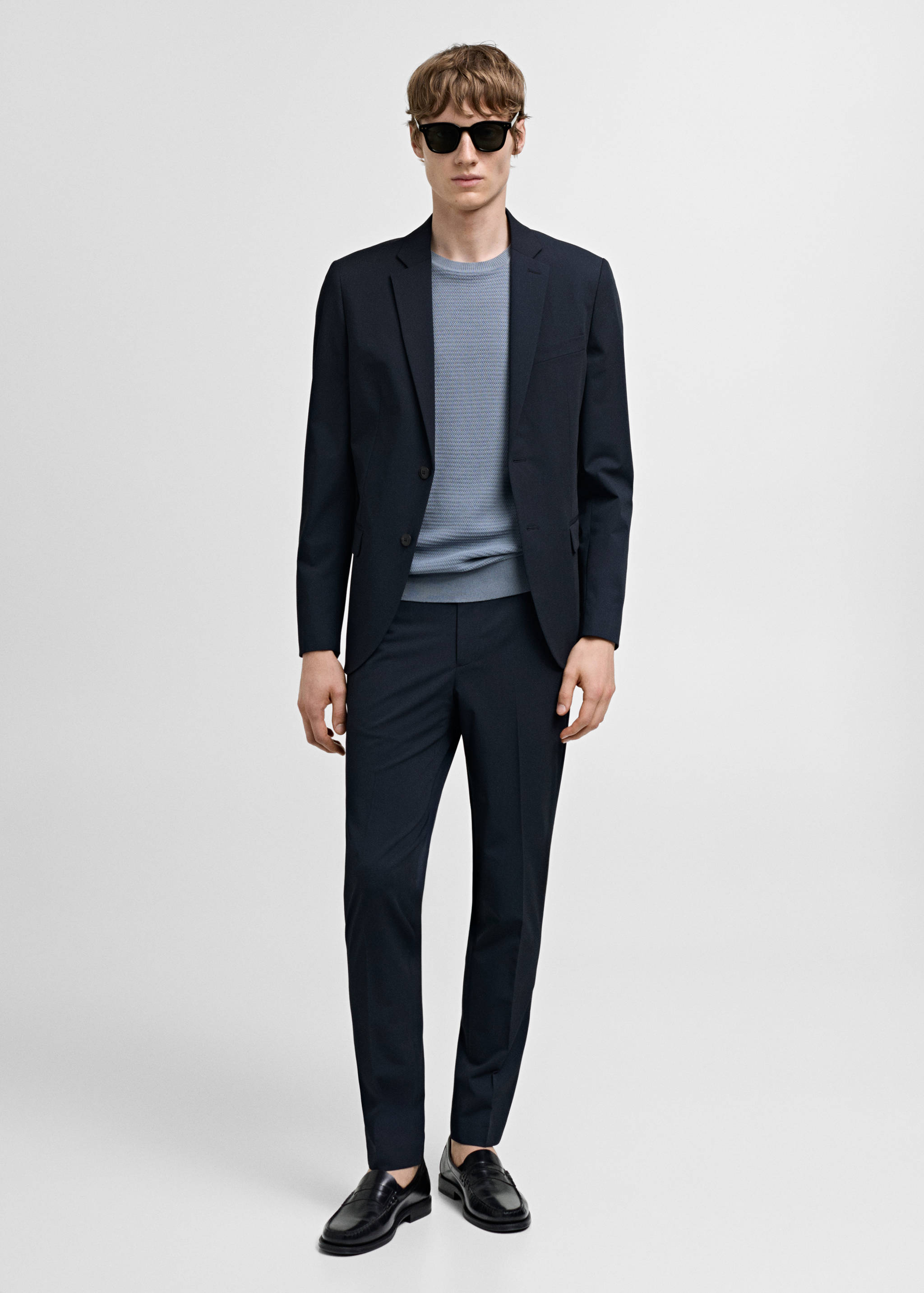 Super slim-fit suit jacket in stretch fabric - General plane