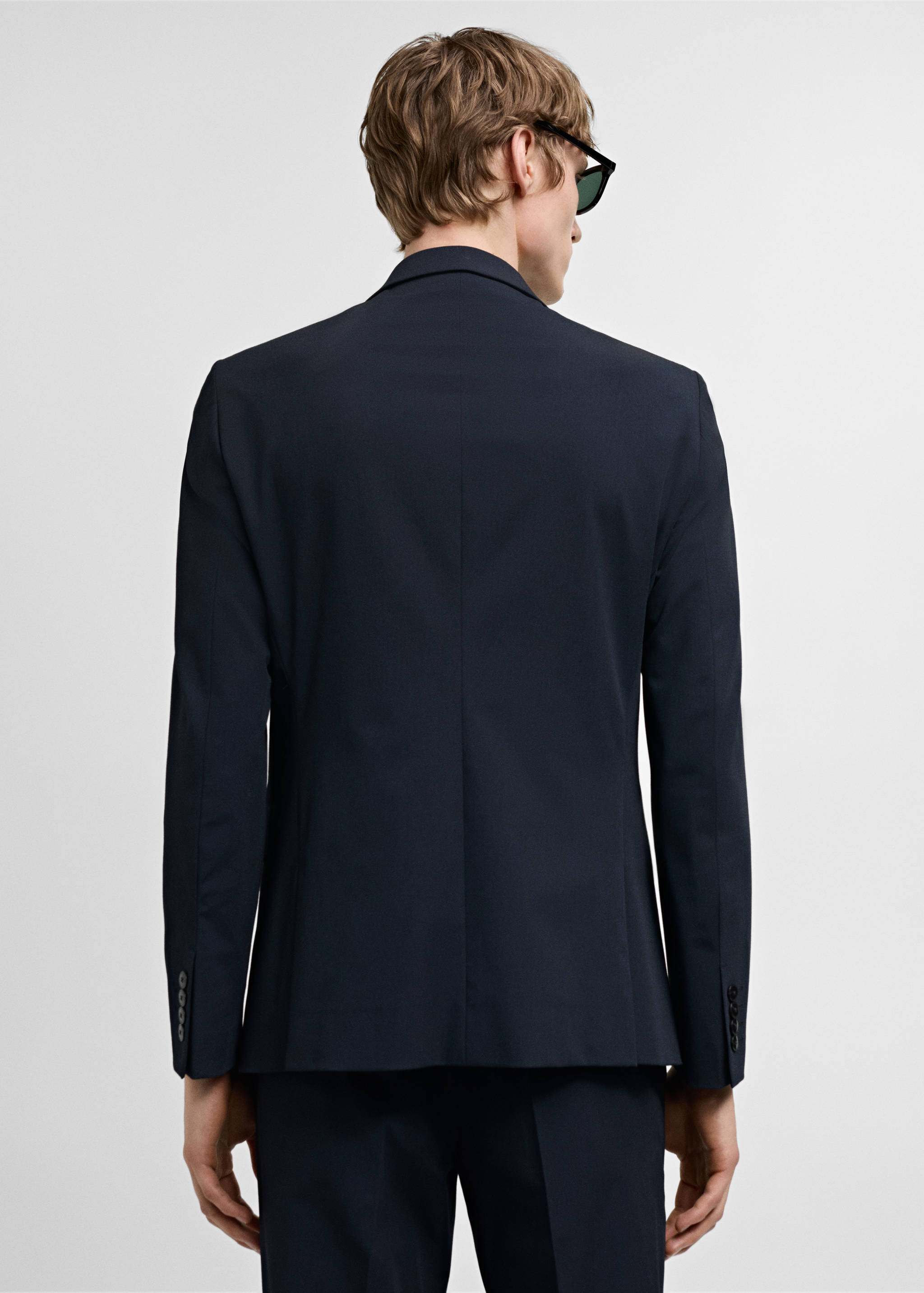 Super slim-fit suit jacket in stretch fabric - Reverse of the article