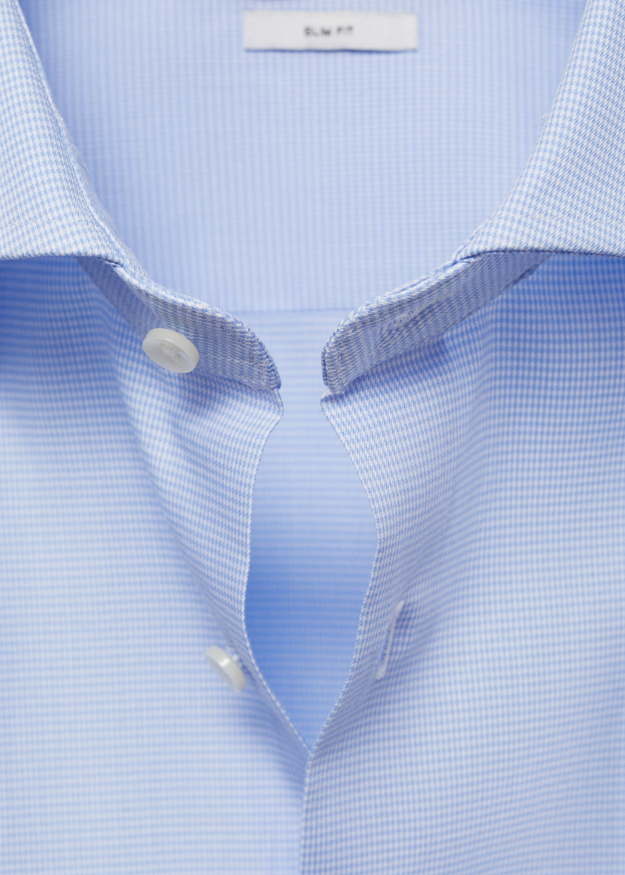 Slim-fit micro-print twill suit shirt - Reverse of the article
