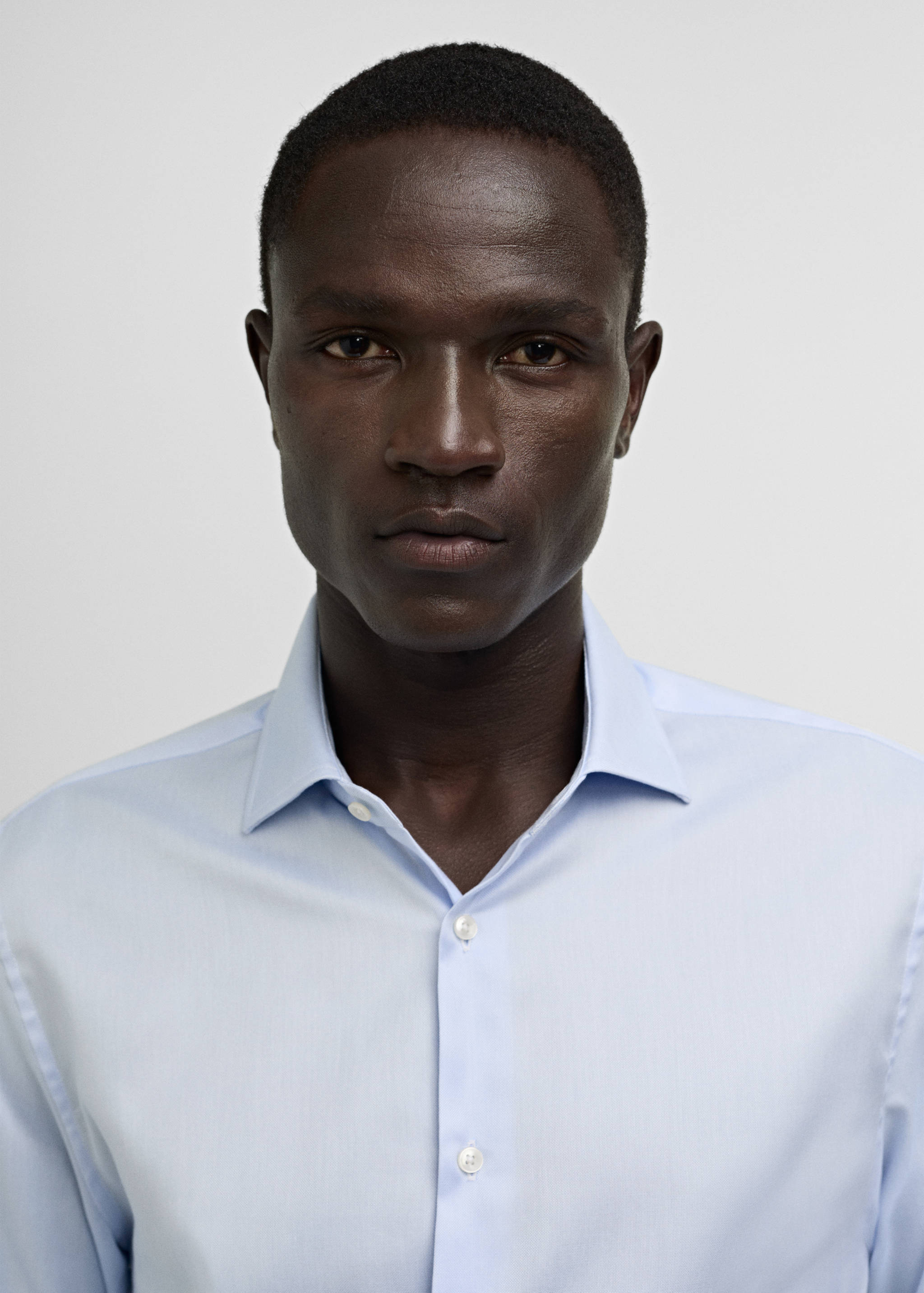 Slim fit structured suit shirt - Details of the article 1