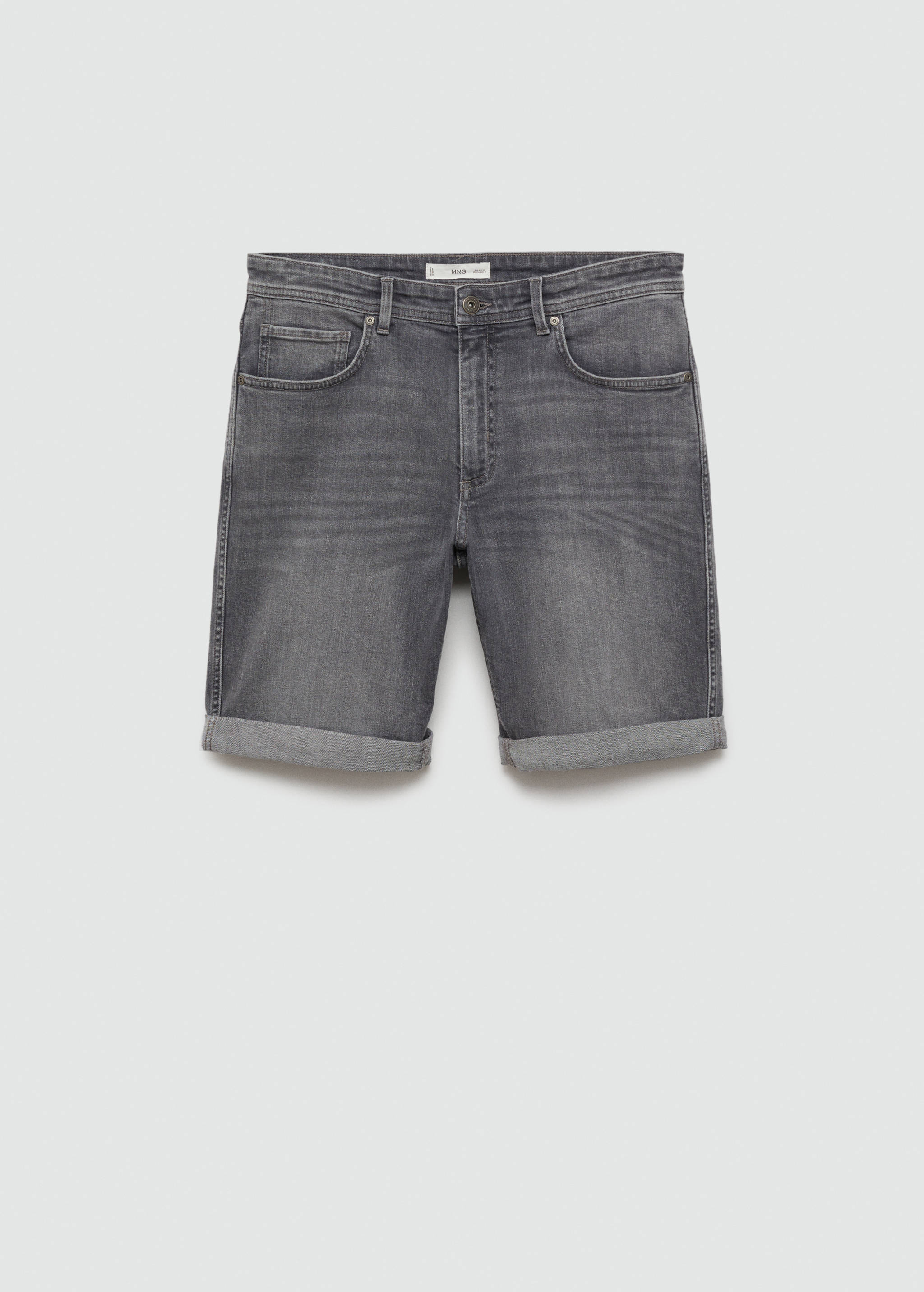 Slim-fit denim bermuda shorts - Article without model