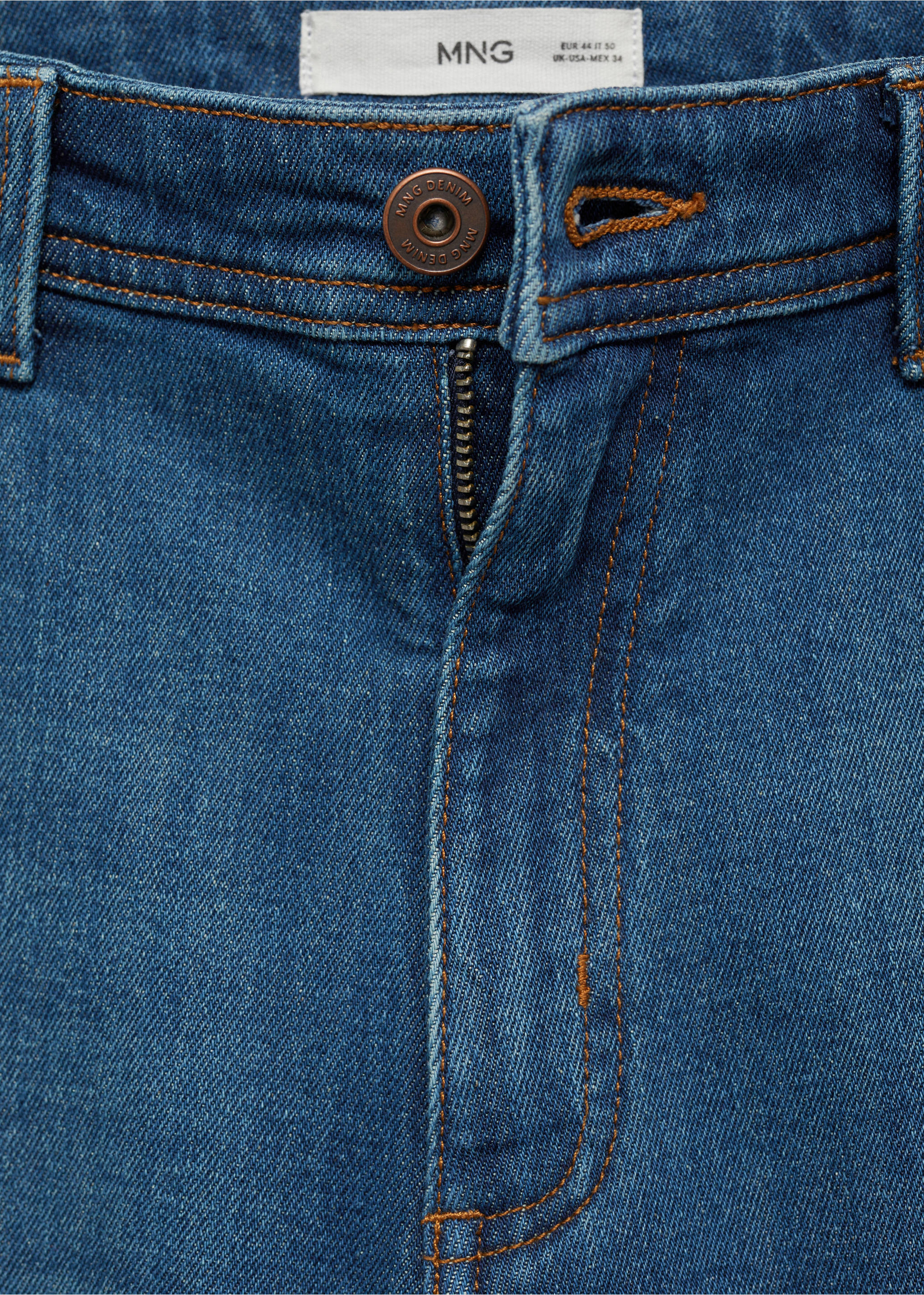 Bermudas vaqueras slim fit - Detalle del artículo 8, Azul oscuro. Ref: 77040578-00.