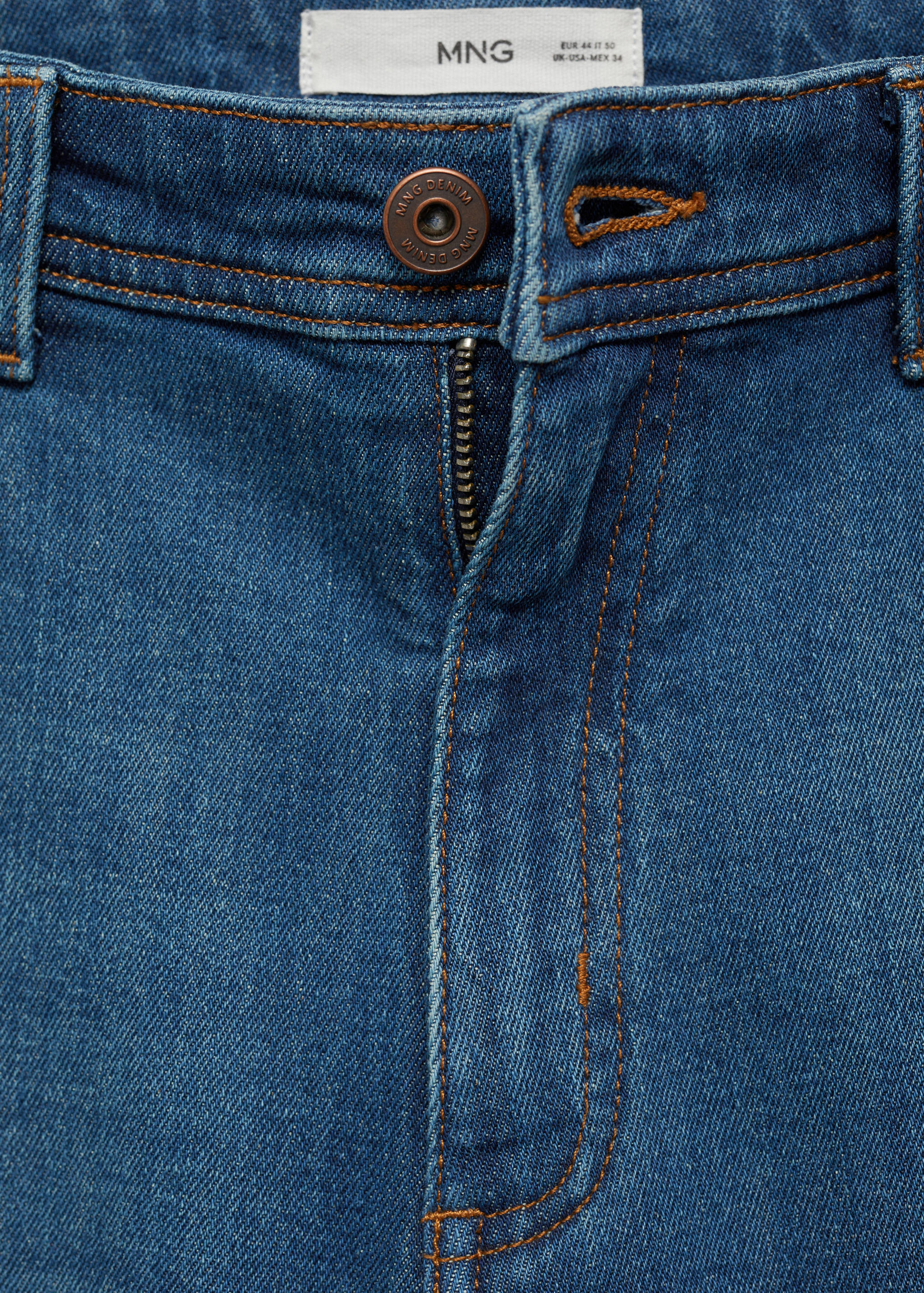 Slim-fit denim bermuda shorts - Details of the article 8