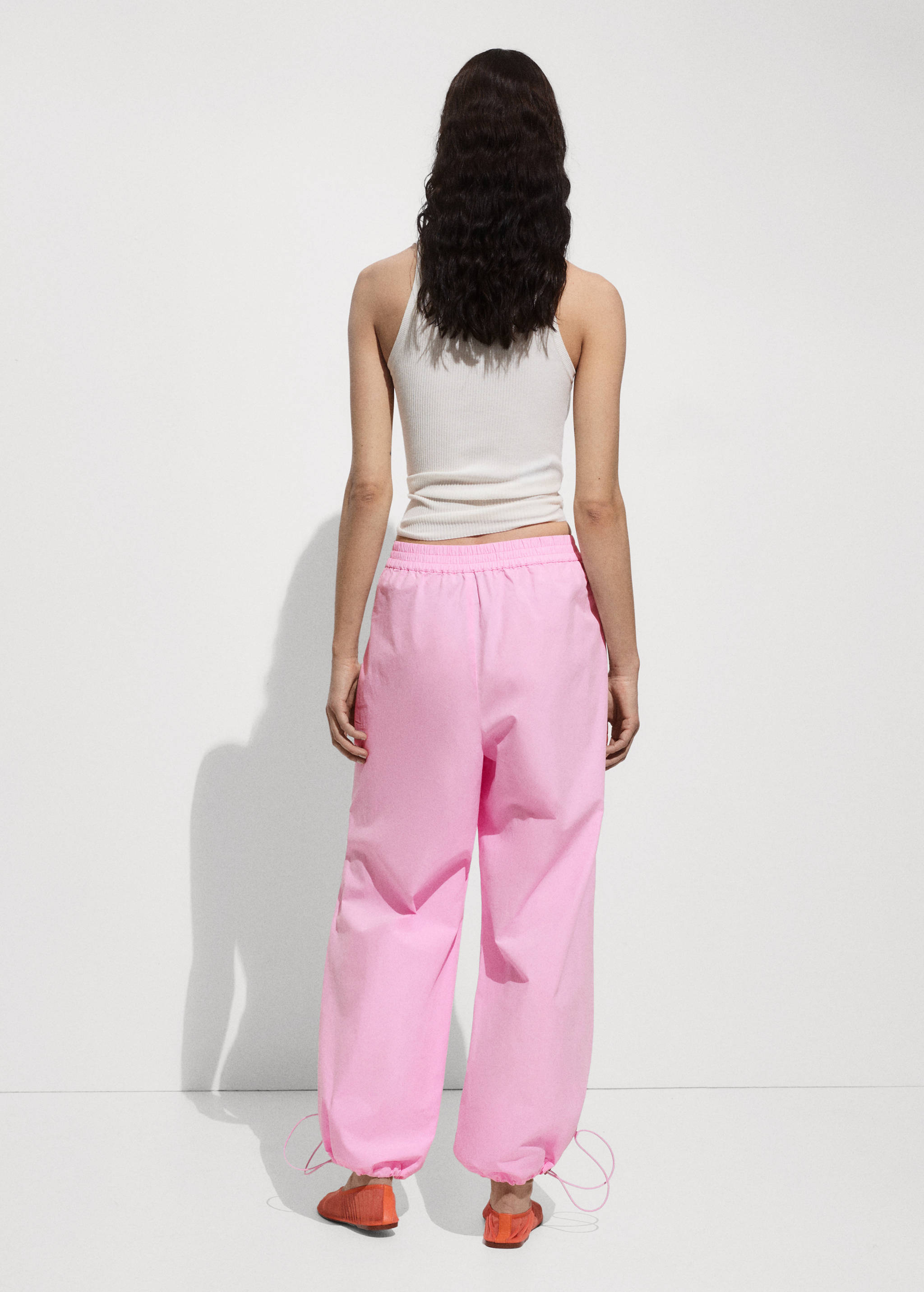 Cotton parachute trousers - Reverse of the article
