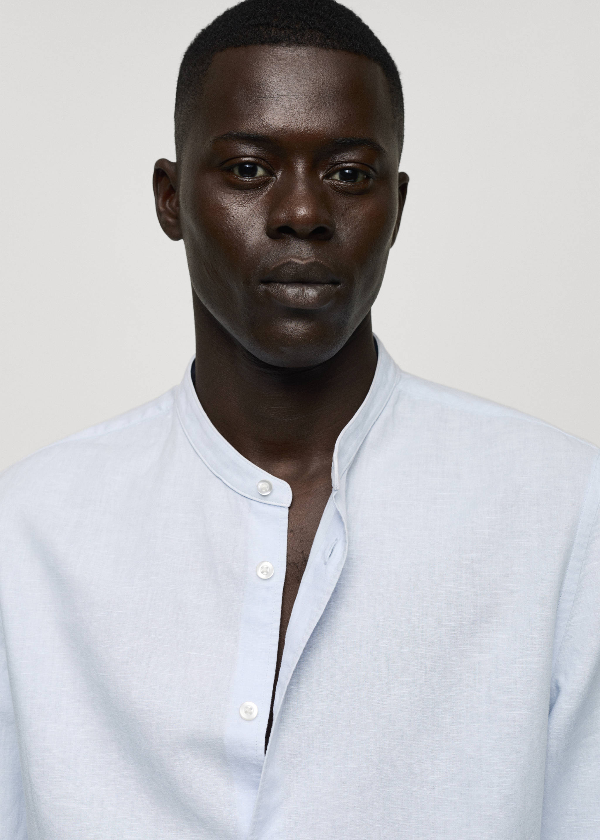 Chemise classic-fit lin col Mao - Détail de l'article 1