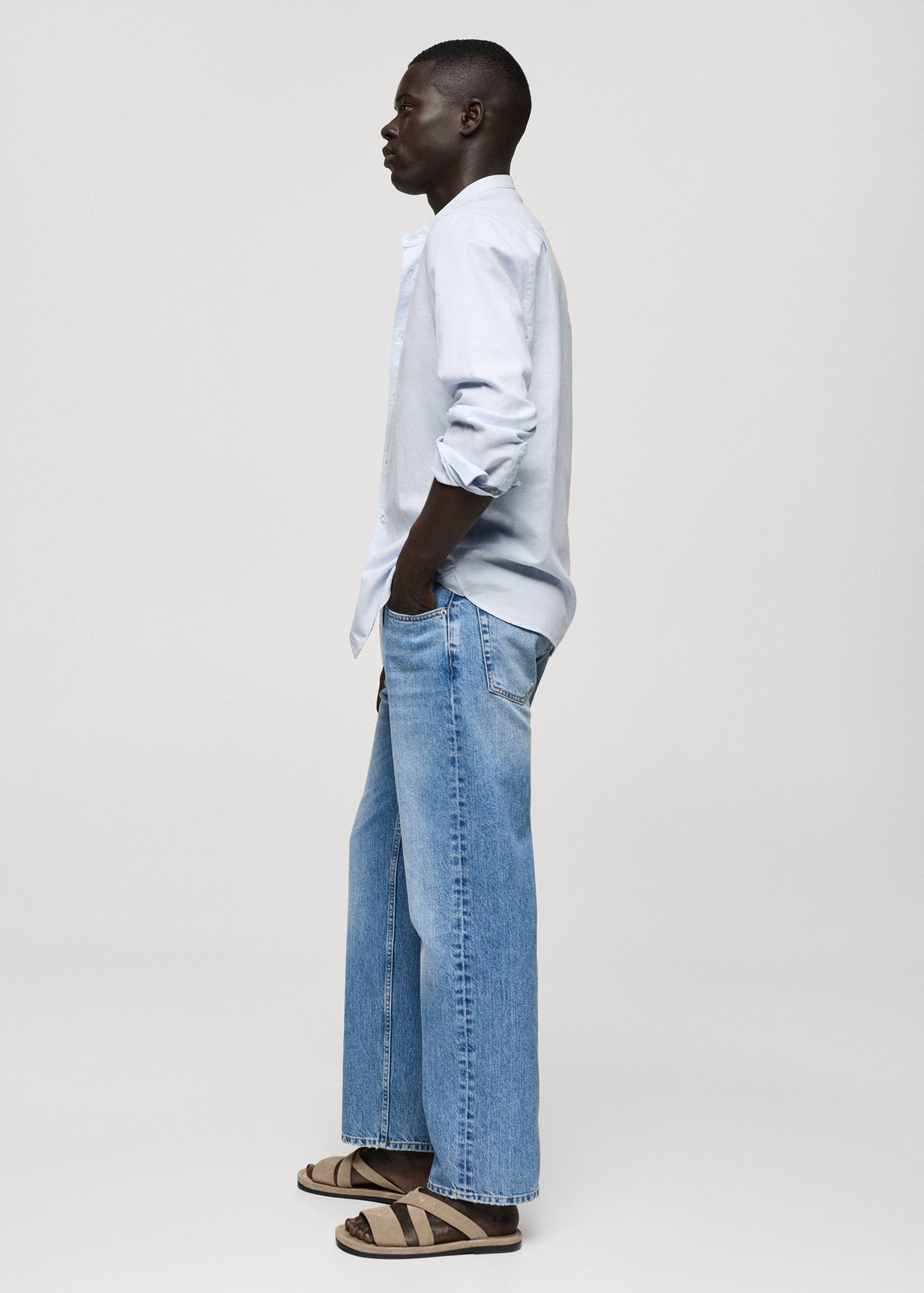 Chemise classic-fit lin col Mao - Détail de l'article 2