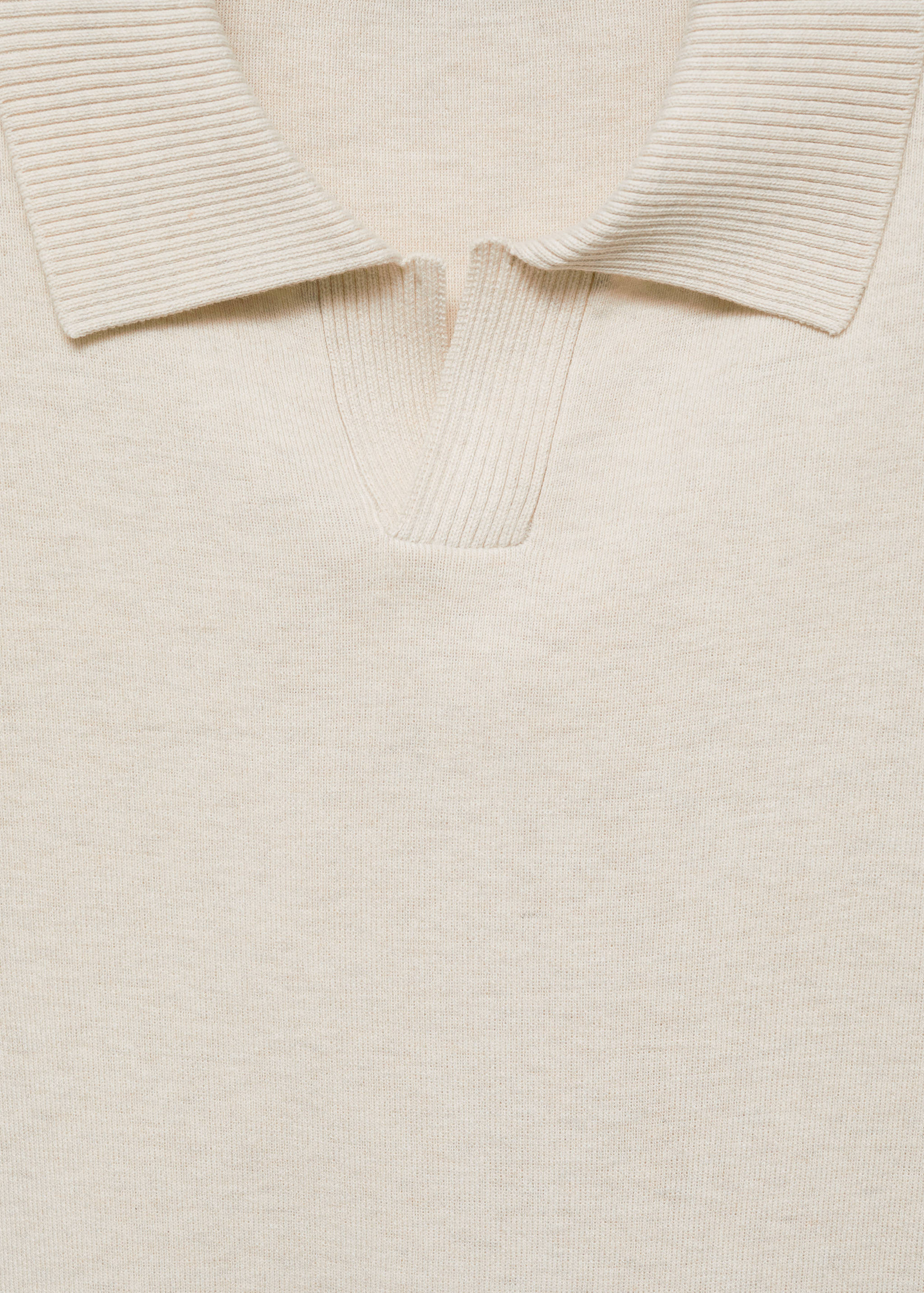 Textured knitted cotton polo shirt - Details of the article 8