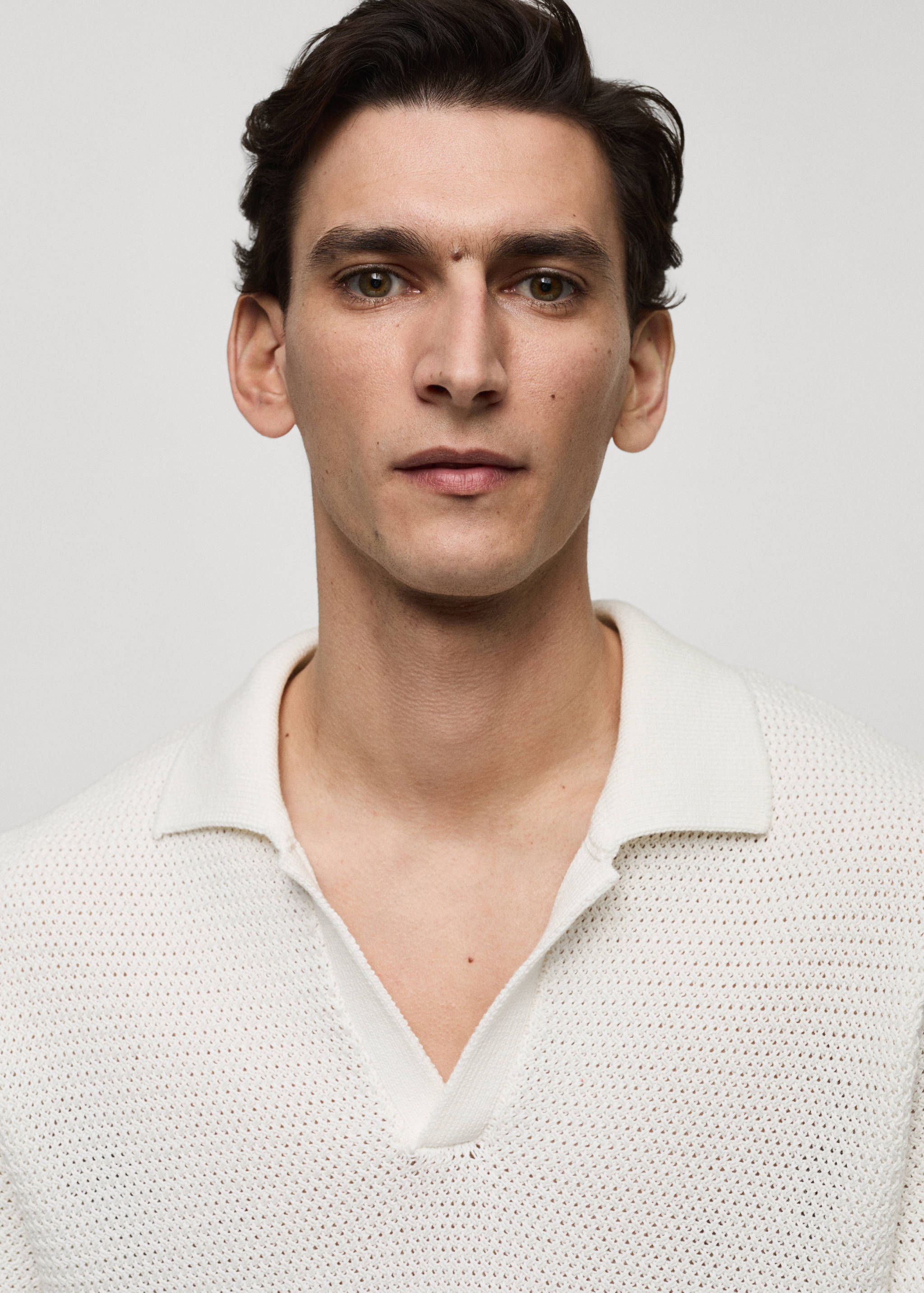 Polo maille coton ajouré - Détail de l'article 1