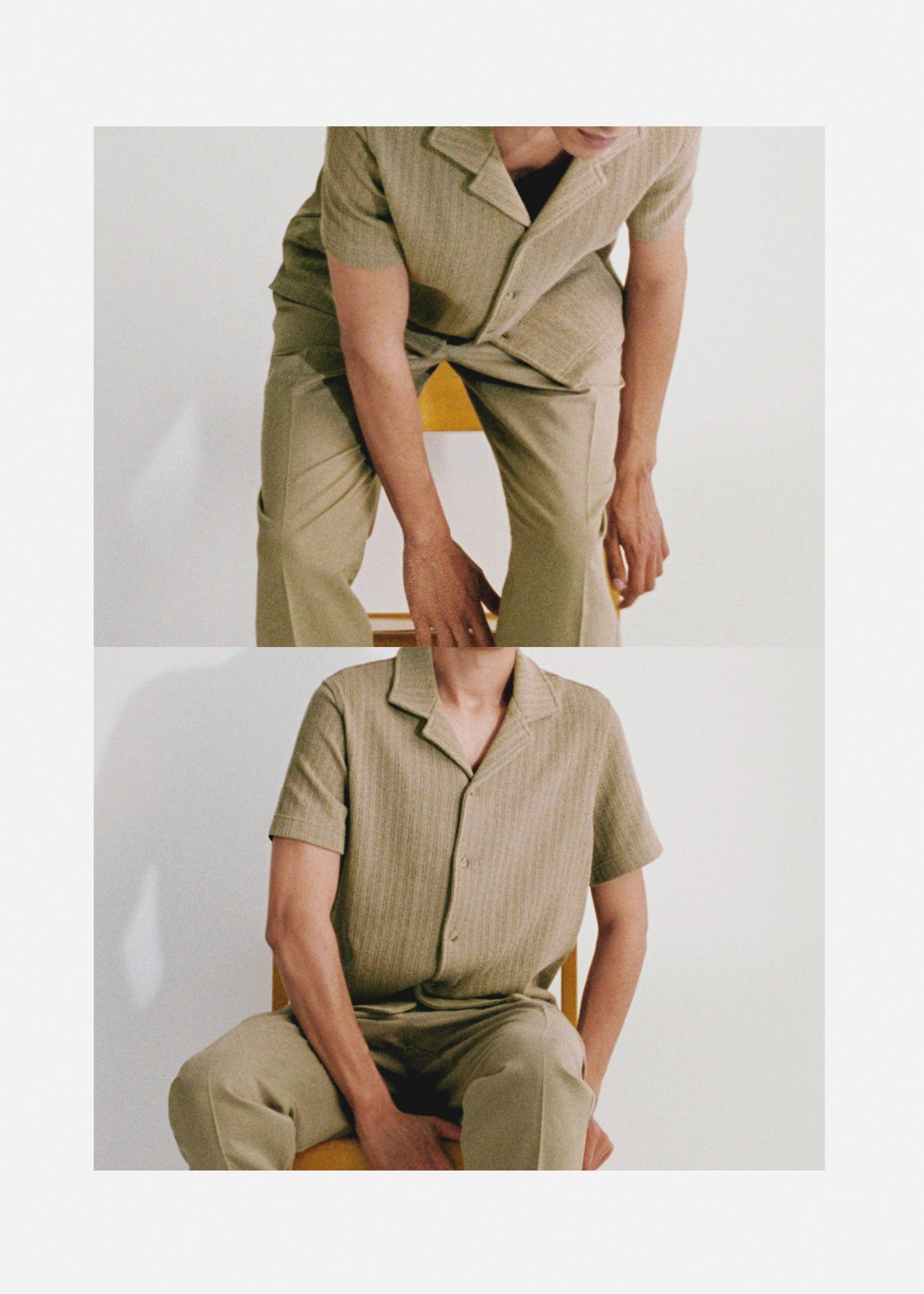 常规版型针织衬衫 - null