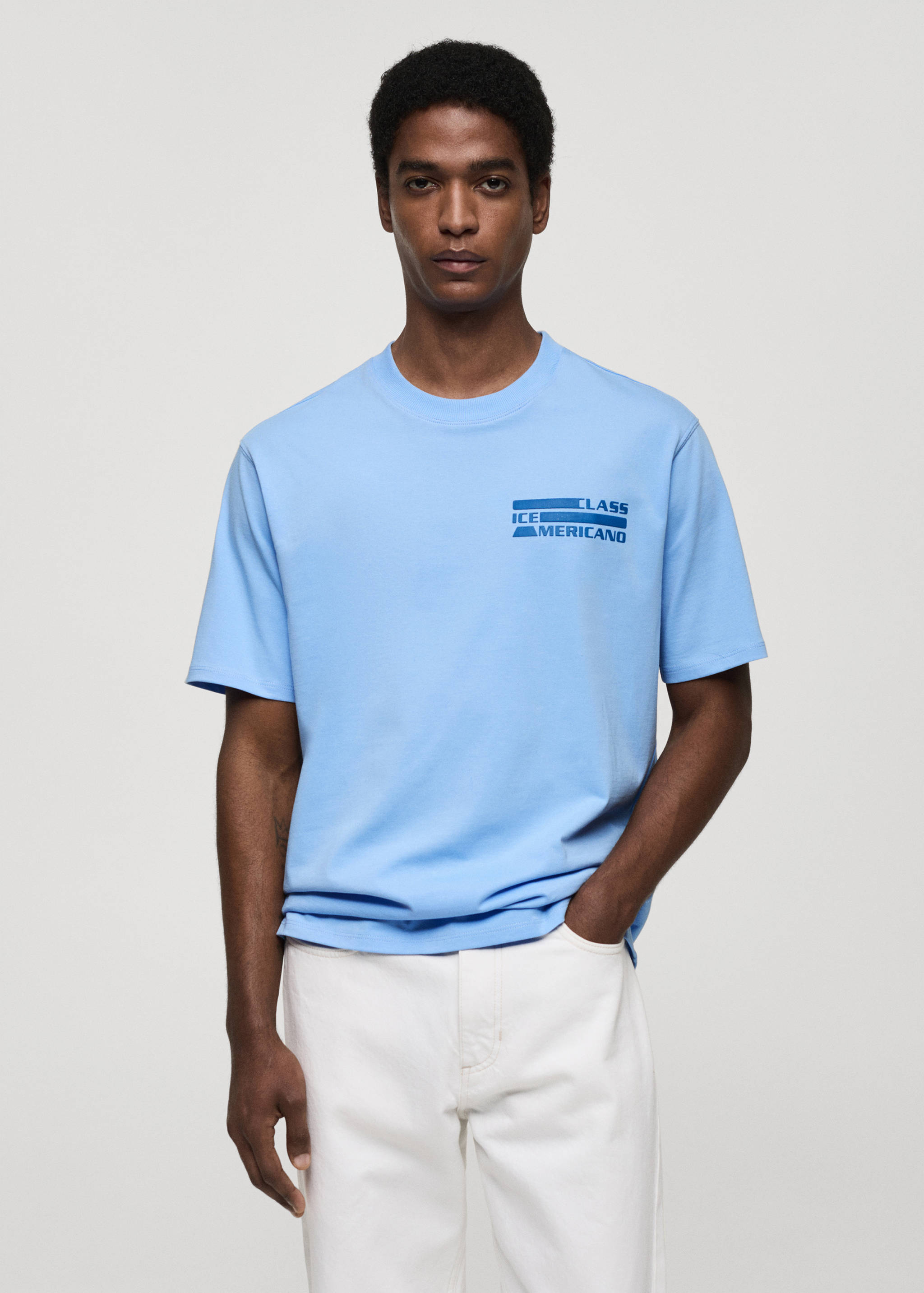 T-shirt 100 % coton imprimé - Plan moyen