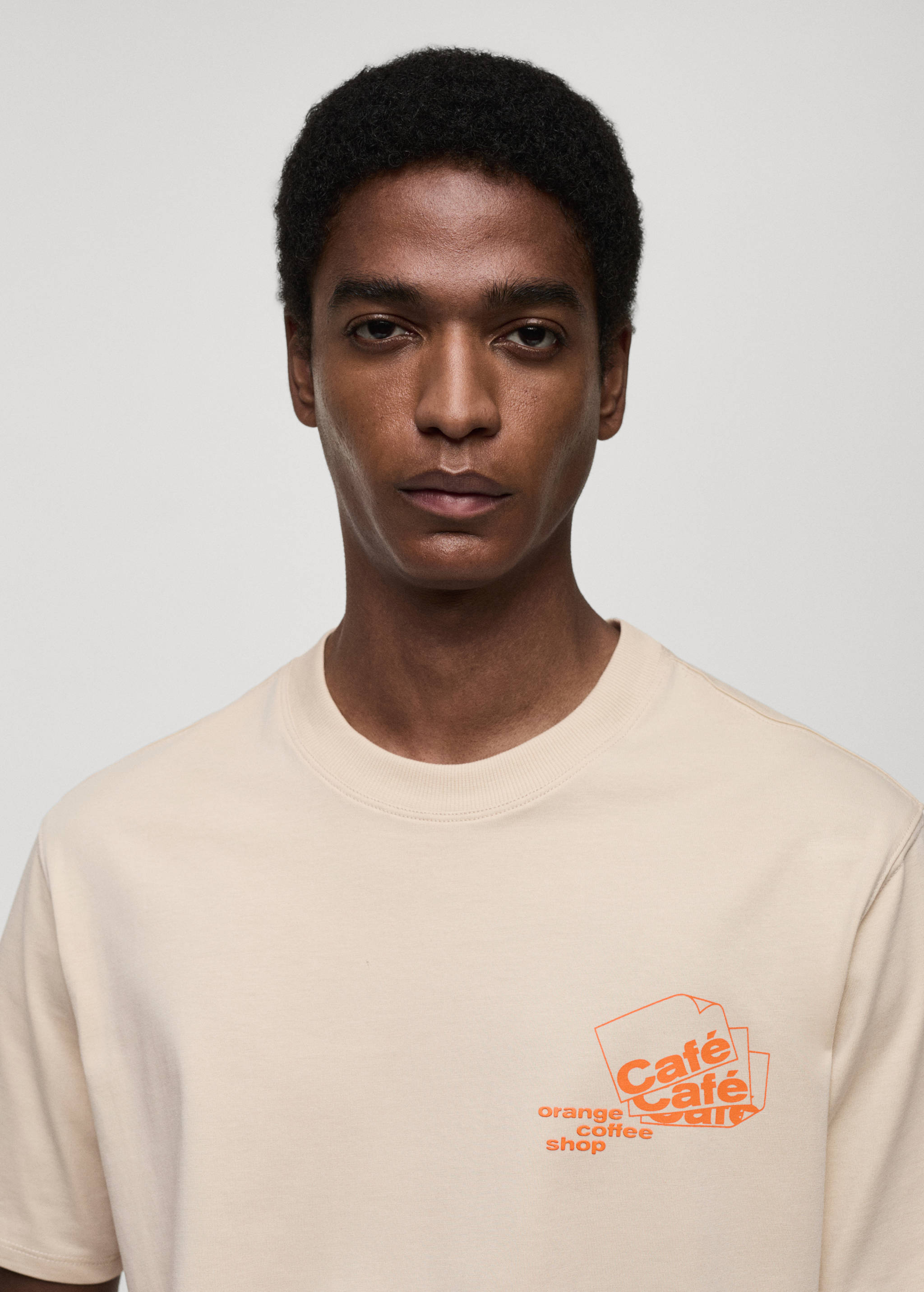 Printed cotton-blend T-shirt - Details of the article 1