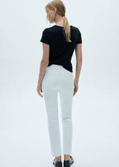 Claudia slim-fit cropped jeans — White 3