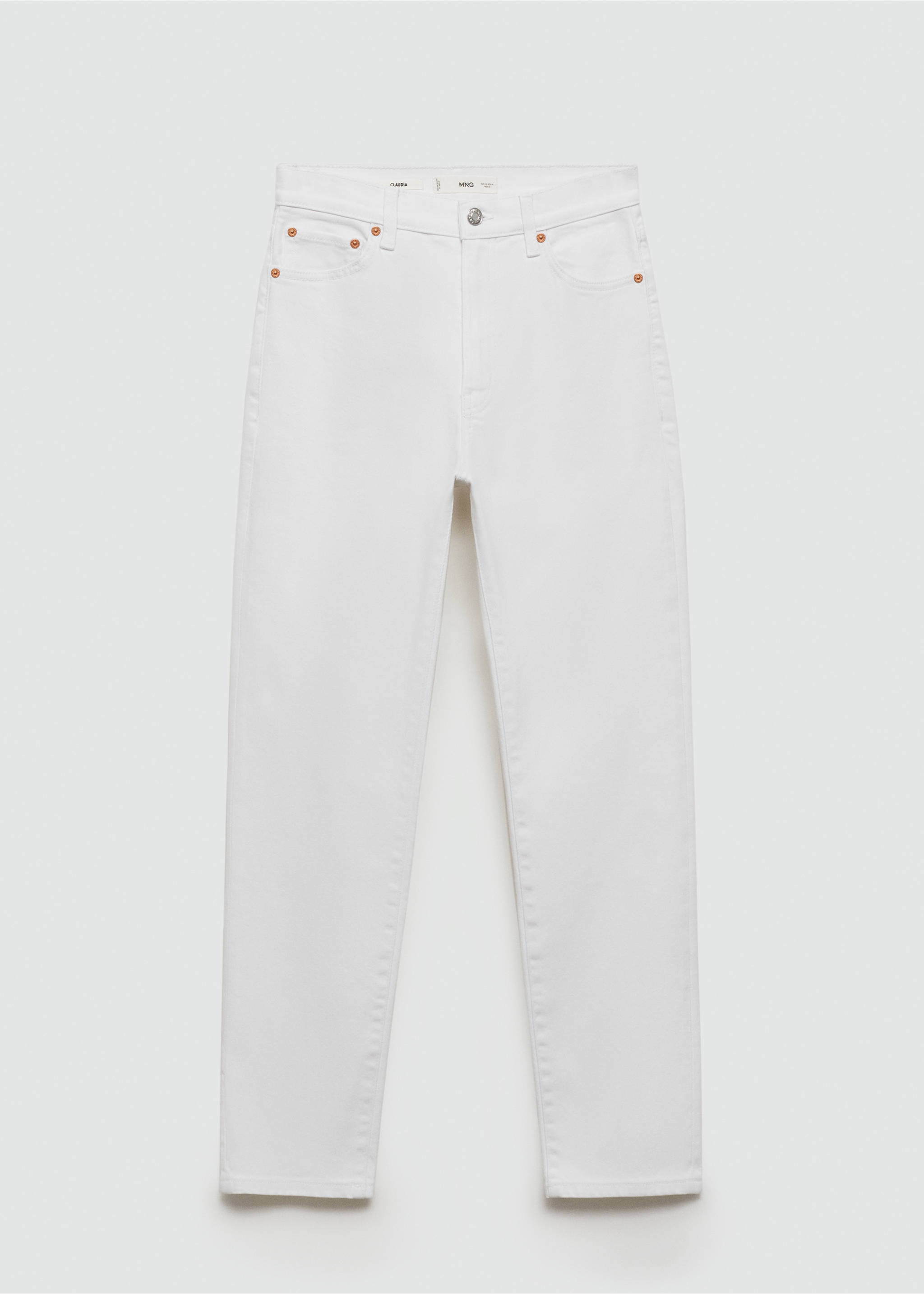 Укороченные джинсы slim Claudia - Изделие без модели, Белый. Ref: 77040593-00.