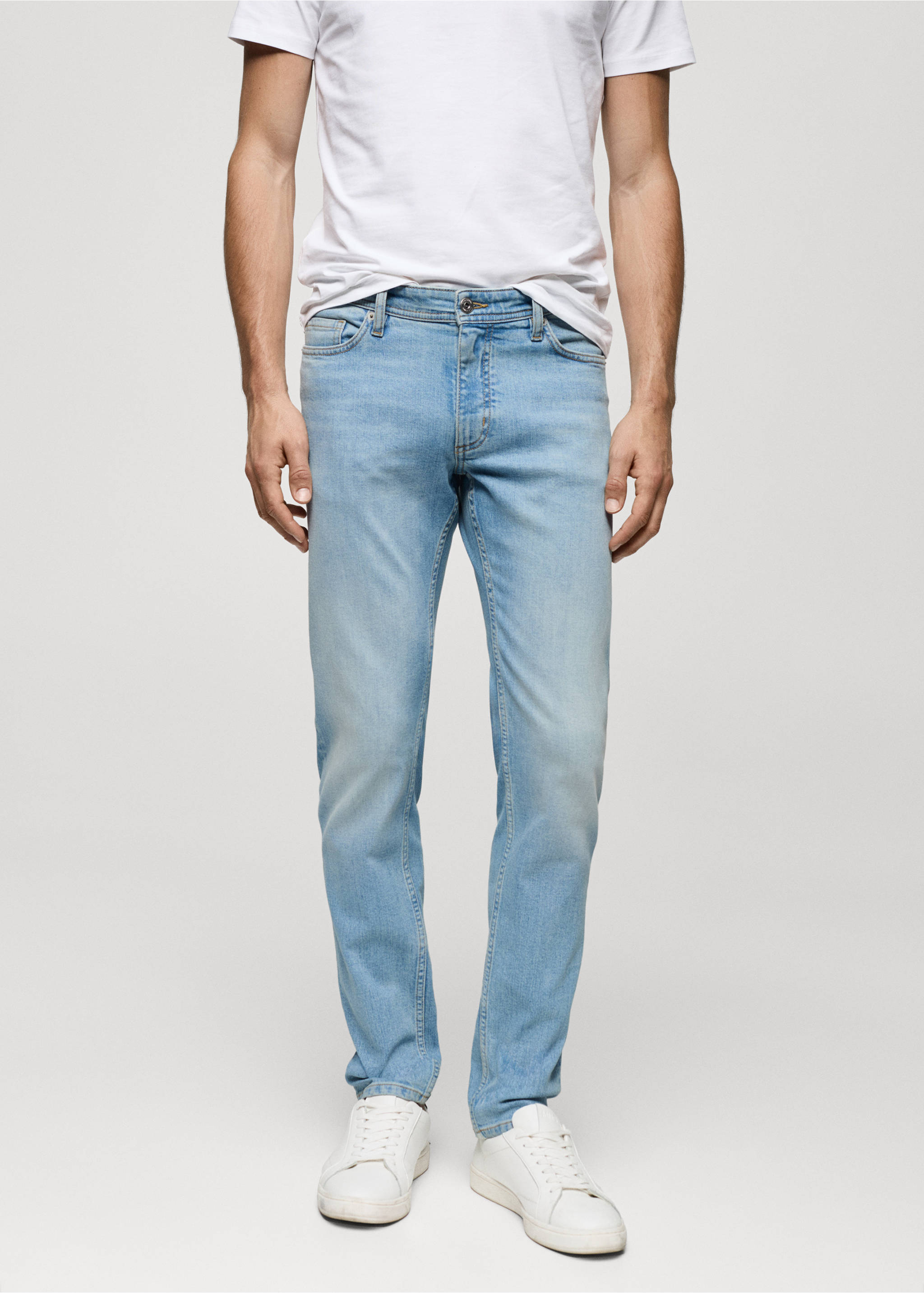 Jeans Jan slim fit - Plano medio, Azul claro. Ref: 77040595-00.
