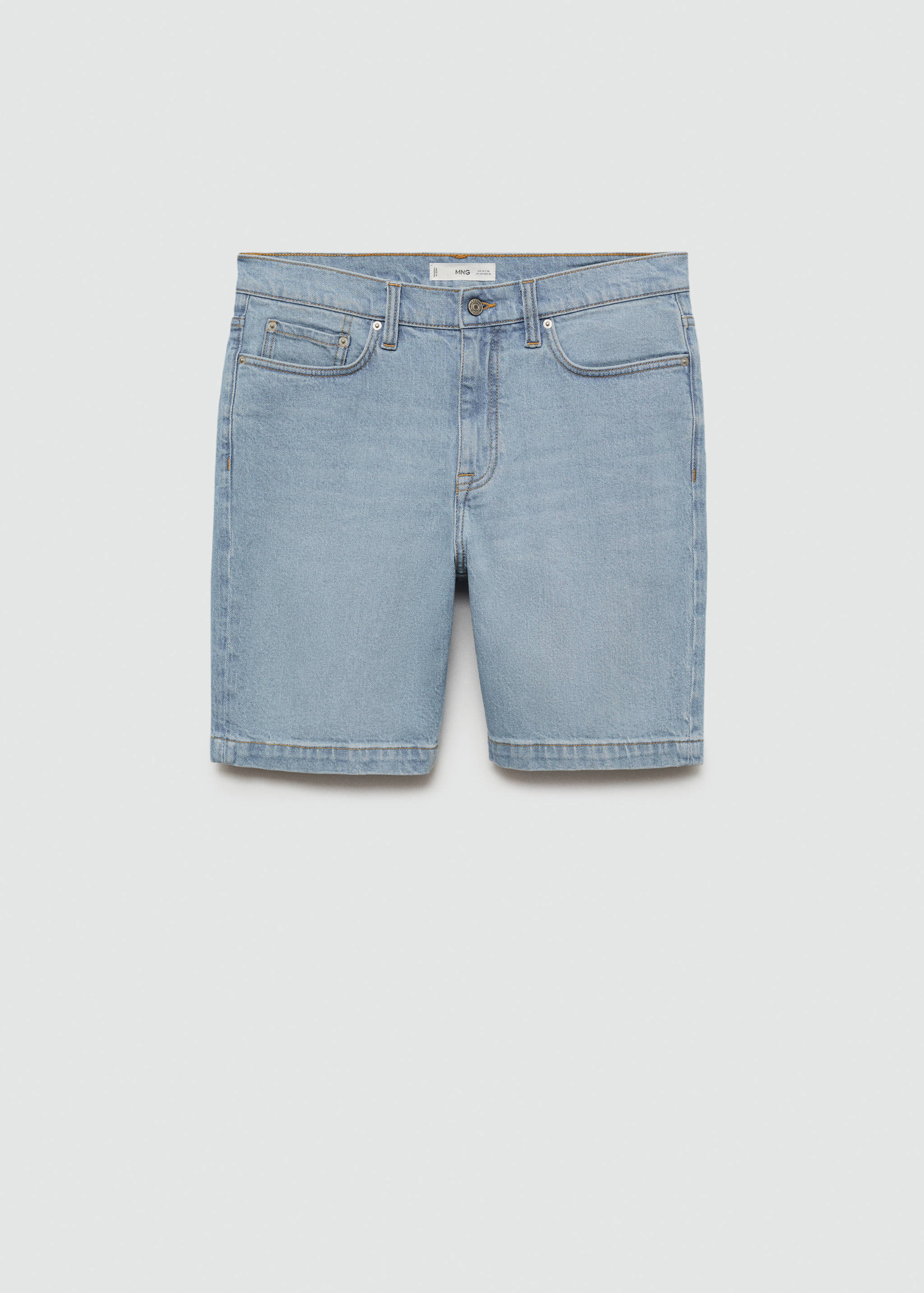 Regular-fit denim bermuda shorts - Article without model