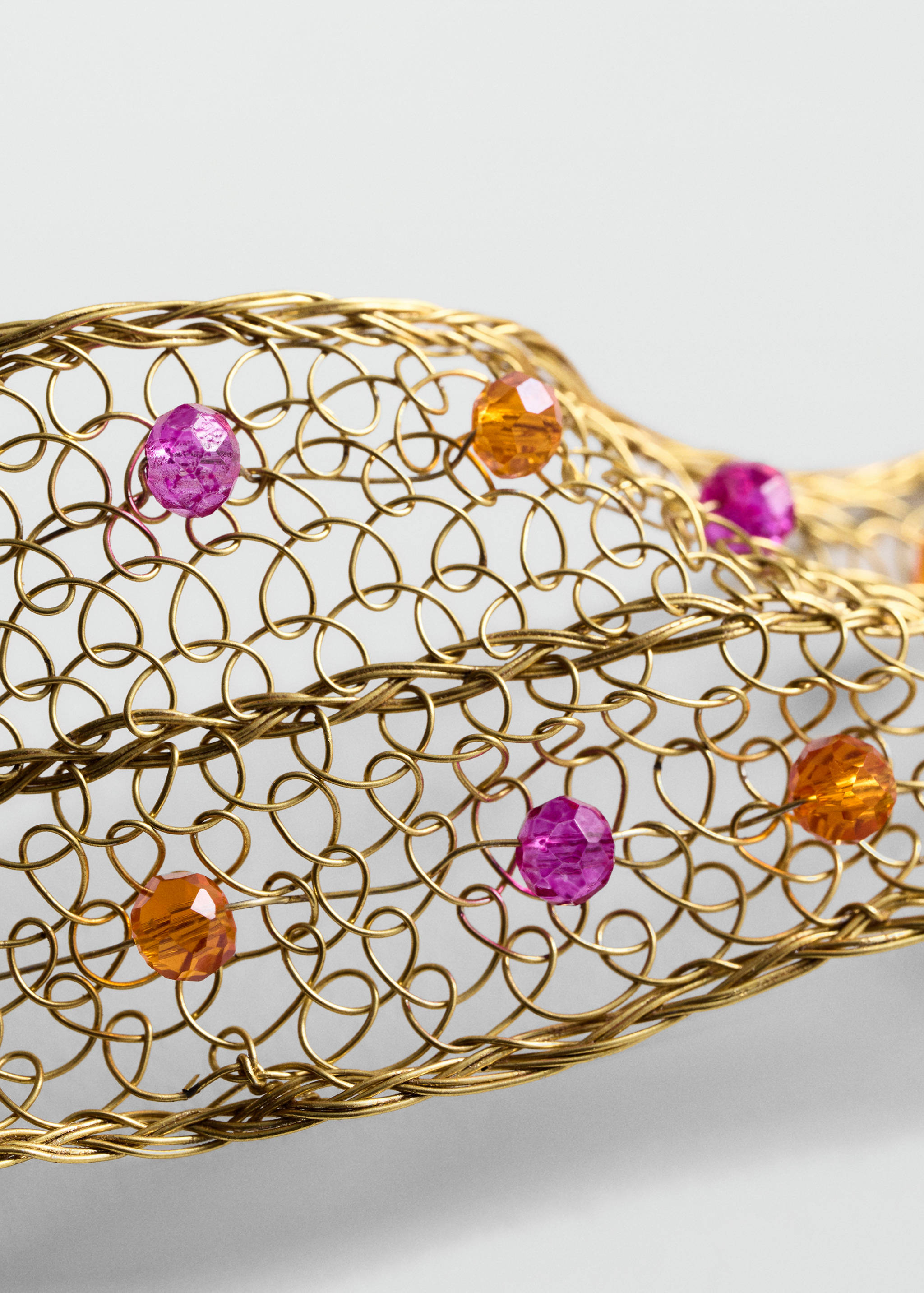 Metal choker with mesh crystals - Details of the article 1