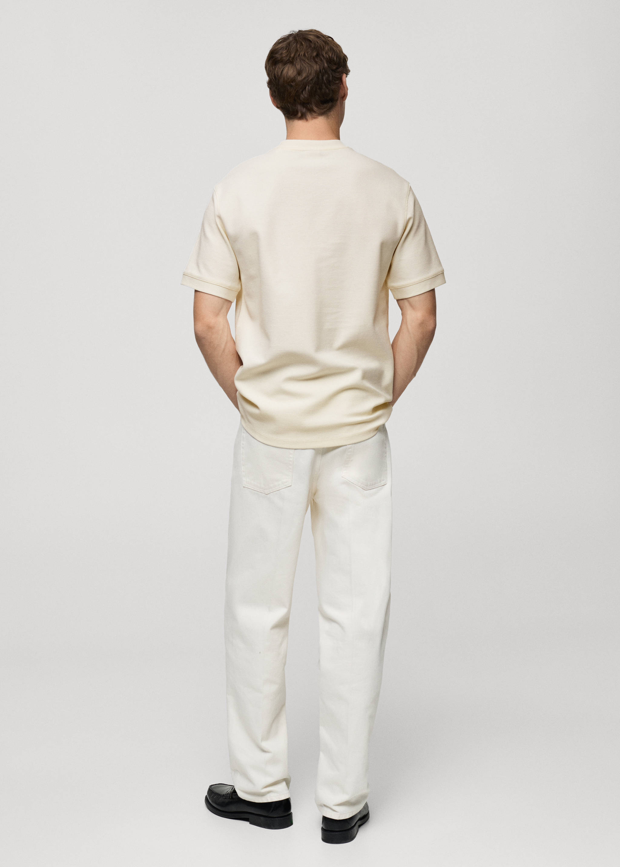 T-shirt with regular-fit structure - Reverse of the article