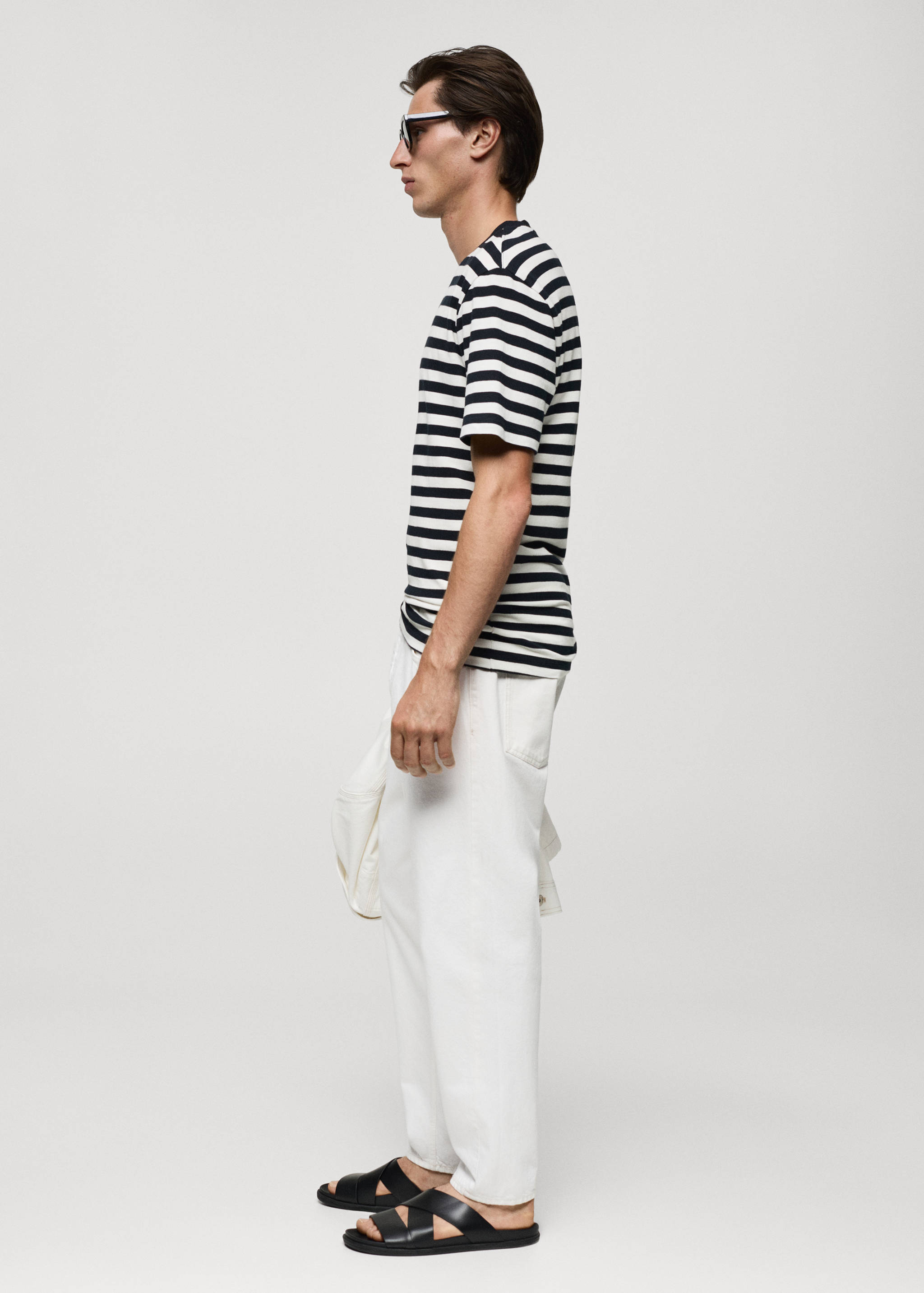 100% cotton regular-fit striped t-shirt - Details of the article 2