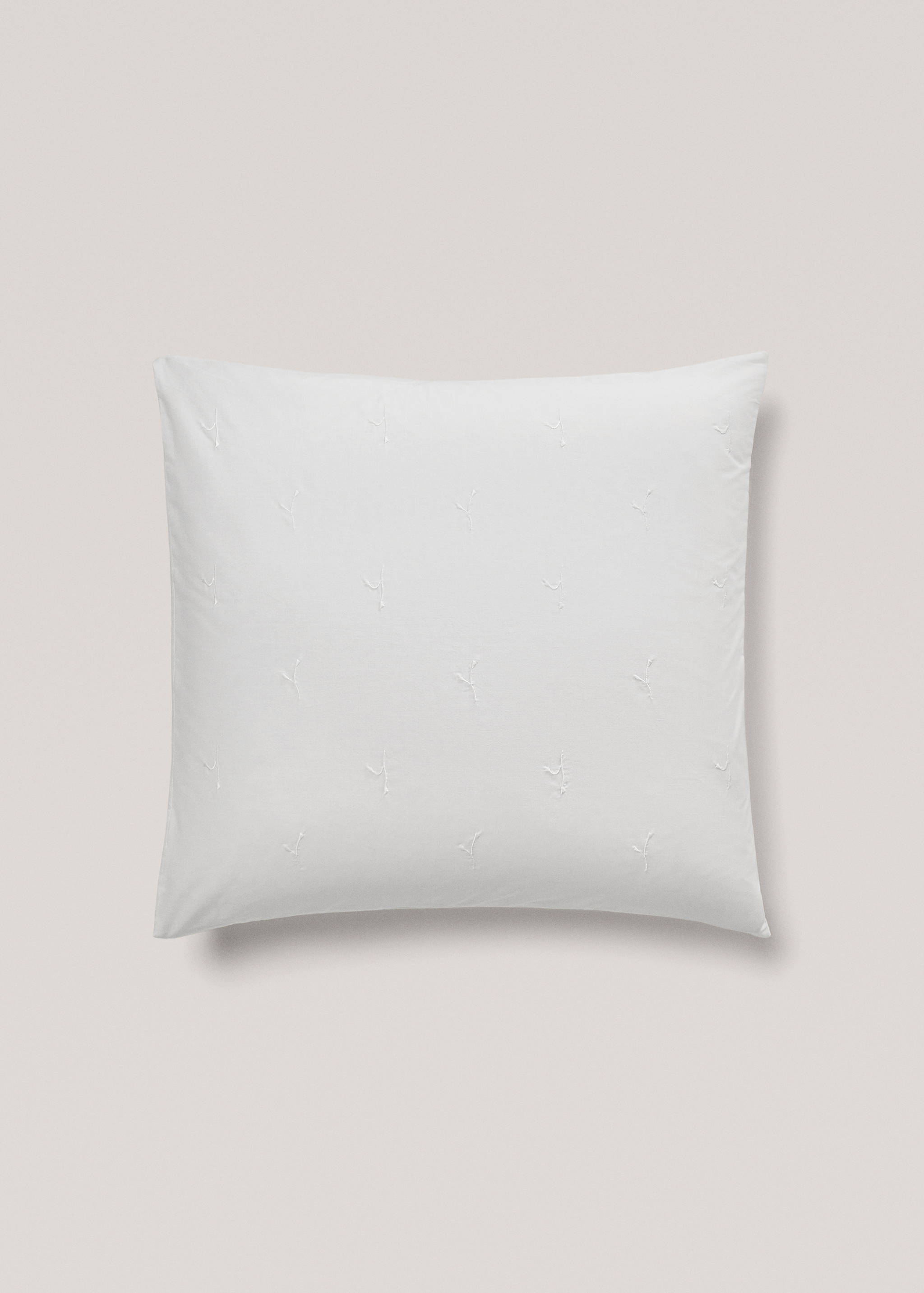 Capa de almofada de algodão com bordado floral 60 x 60 cm - Artigo sem modelo