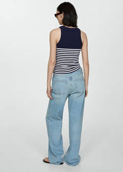 Stripe-print top — Dark Navy 3