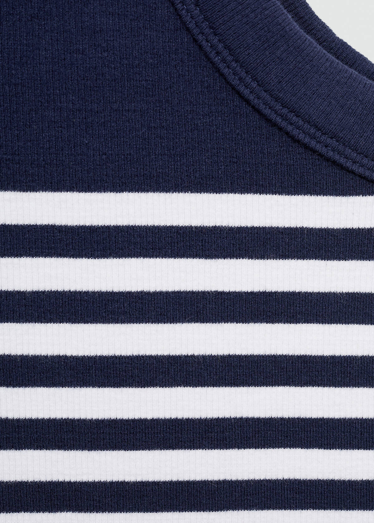 Stripe-print top — Dark Navy