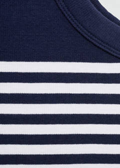 Stripe-print top — Dark Navy 6