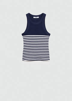 Stripe-print top — Dark Navy 5