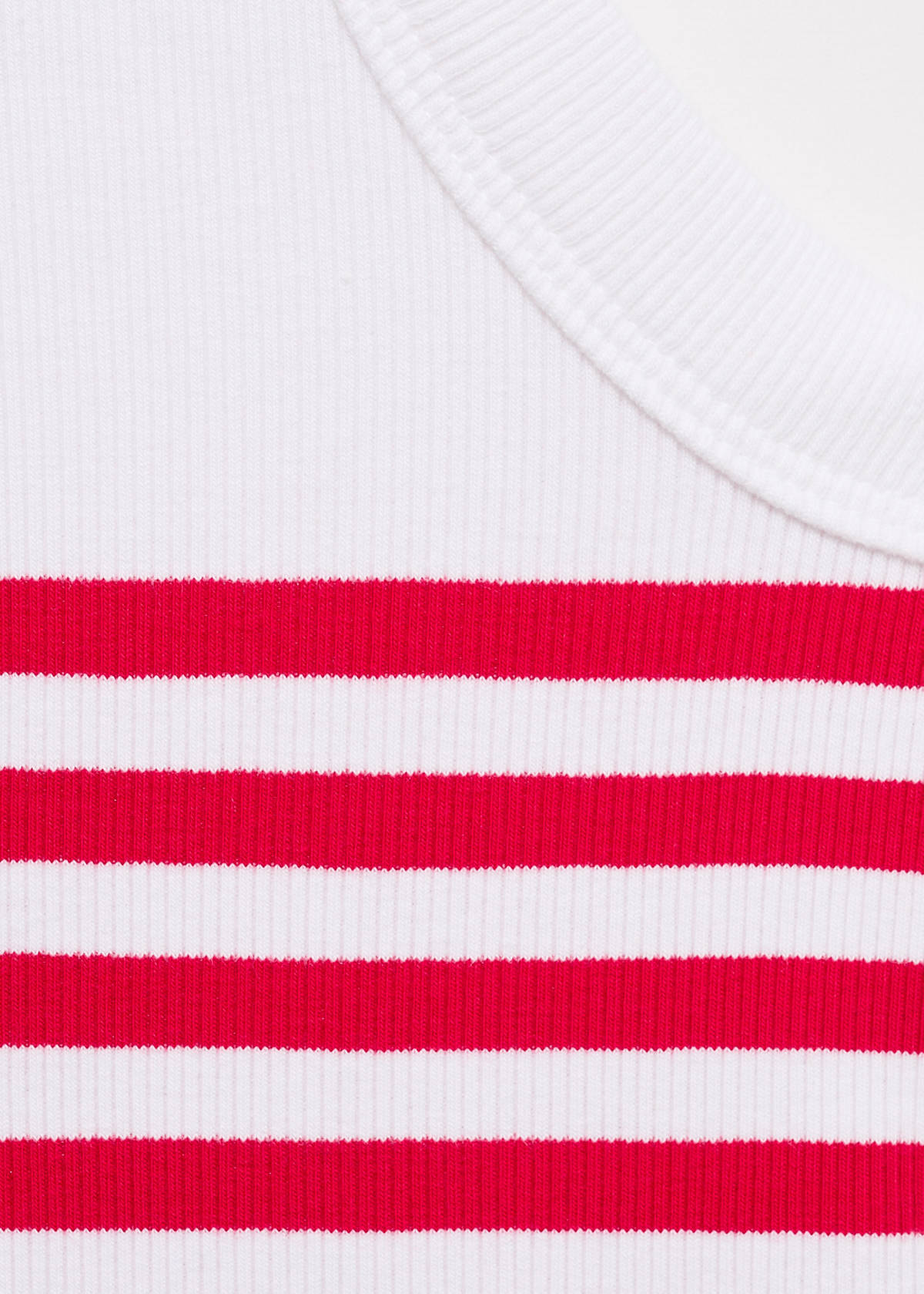 Stripe-print top — Red