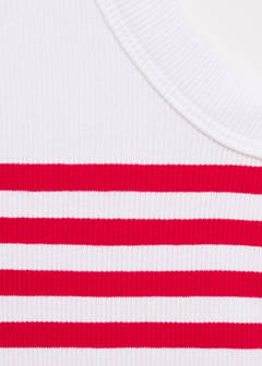 Stripe-print top — Red 6