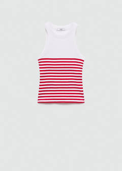 Stripe-print top — Red 5