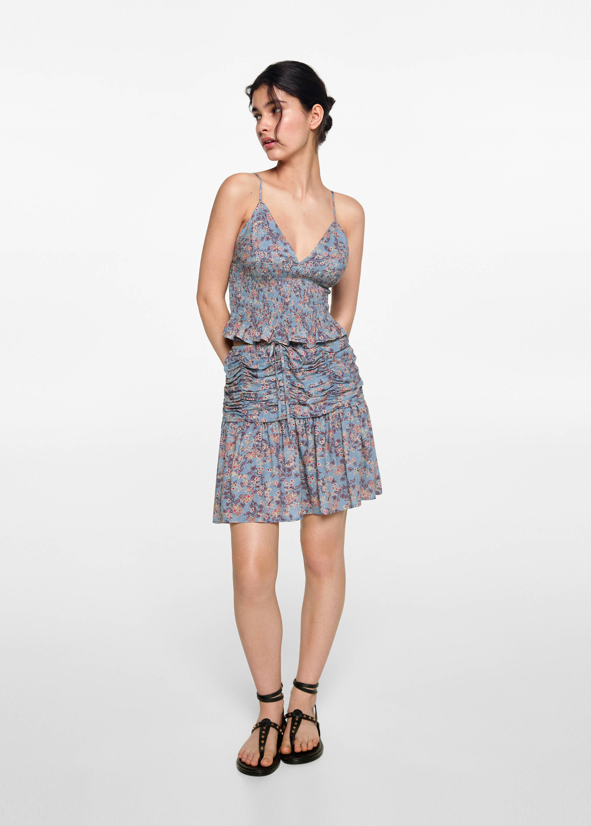 Floral print skirt - General plane