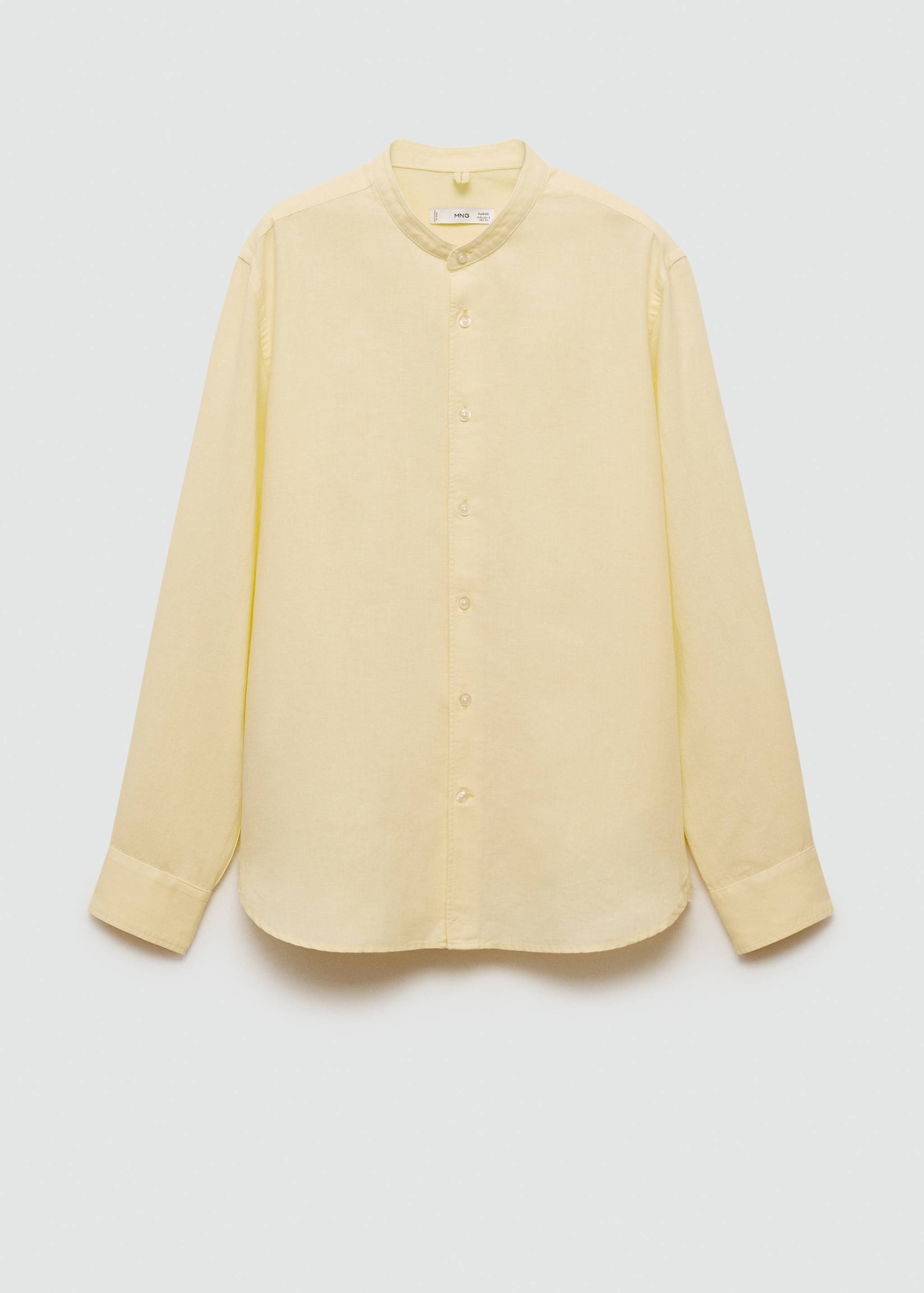 Chemise classic-fit lin col Mao - Article sans modèle