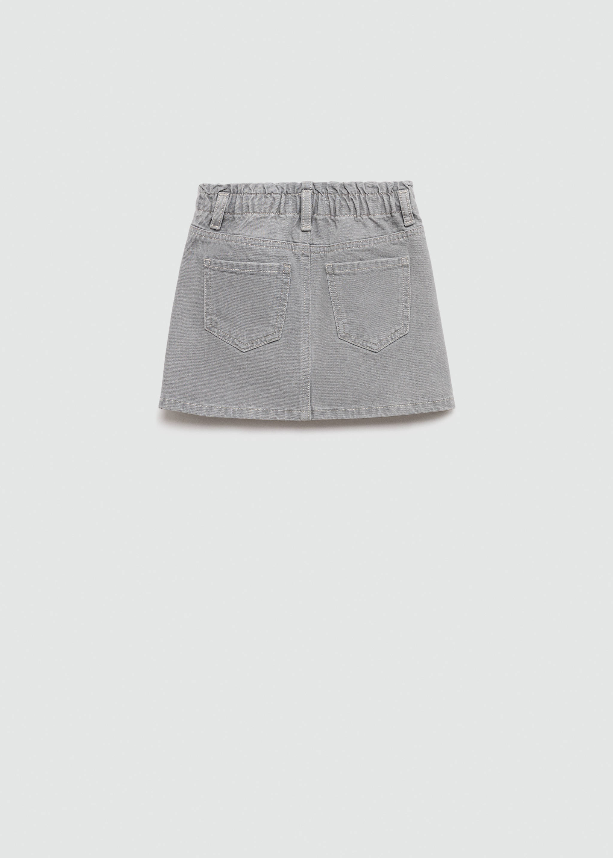 Paperbag denim skirt - Reverse of the article