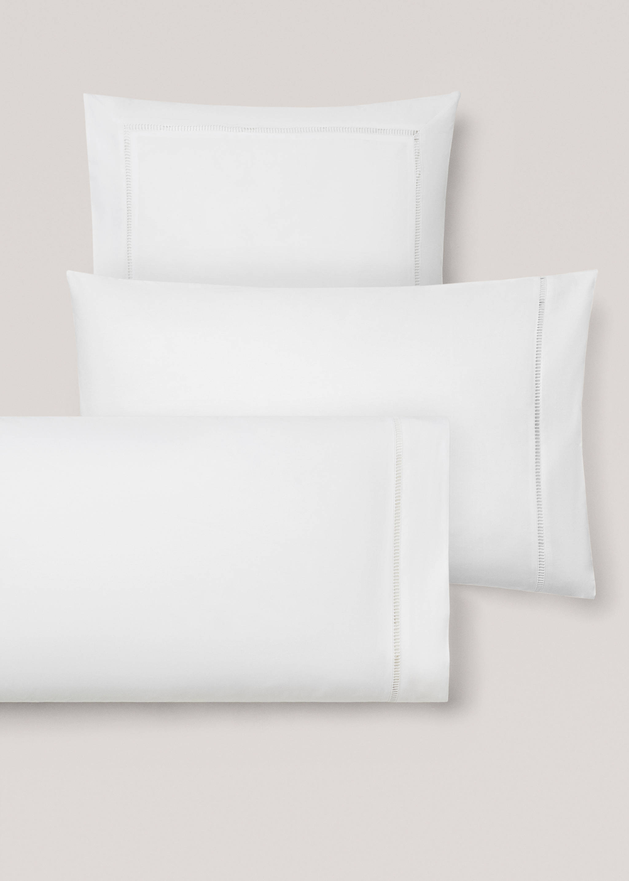 Hemstitch detail pillowcase 60x60cm - Details of the article 4