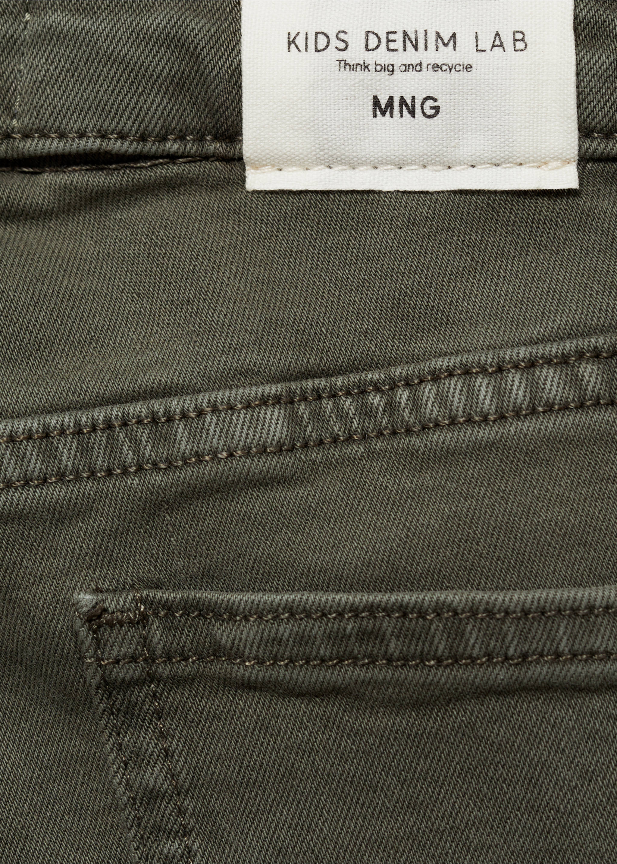 Flared jeans with slits - Details of the article 0, Forest Green. Ref: 77041016-00.