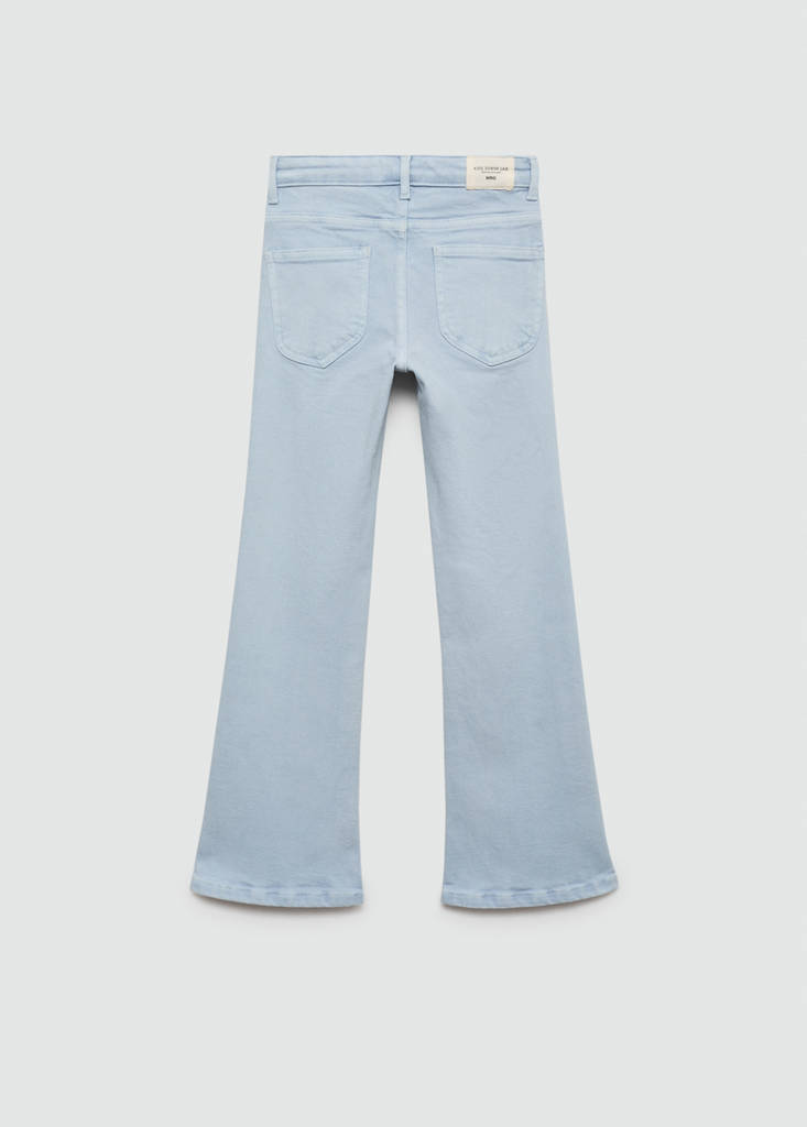 Flared jeans with slits — China Blue