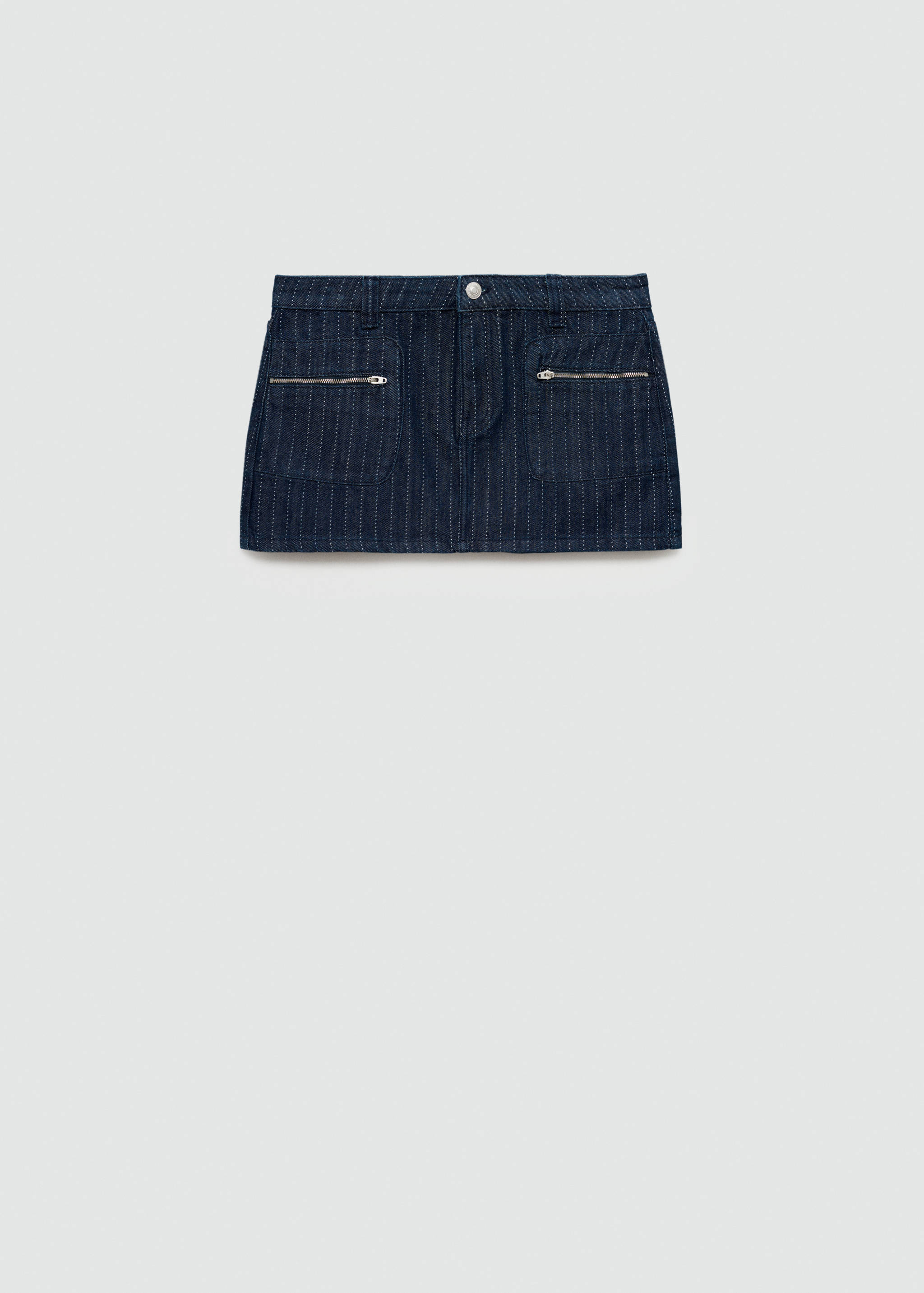 Denim mini-skirt with seam detail - Article without model