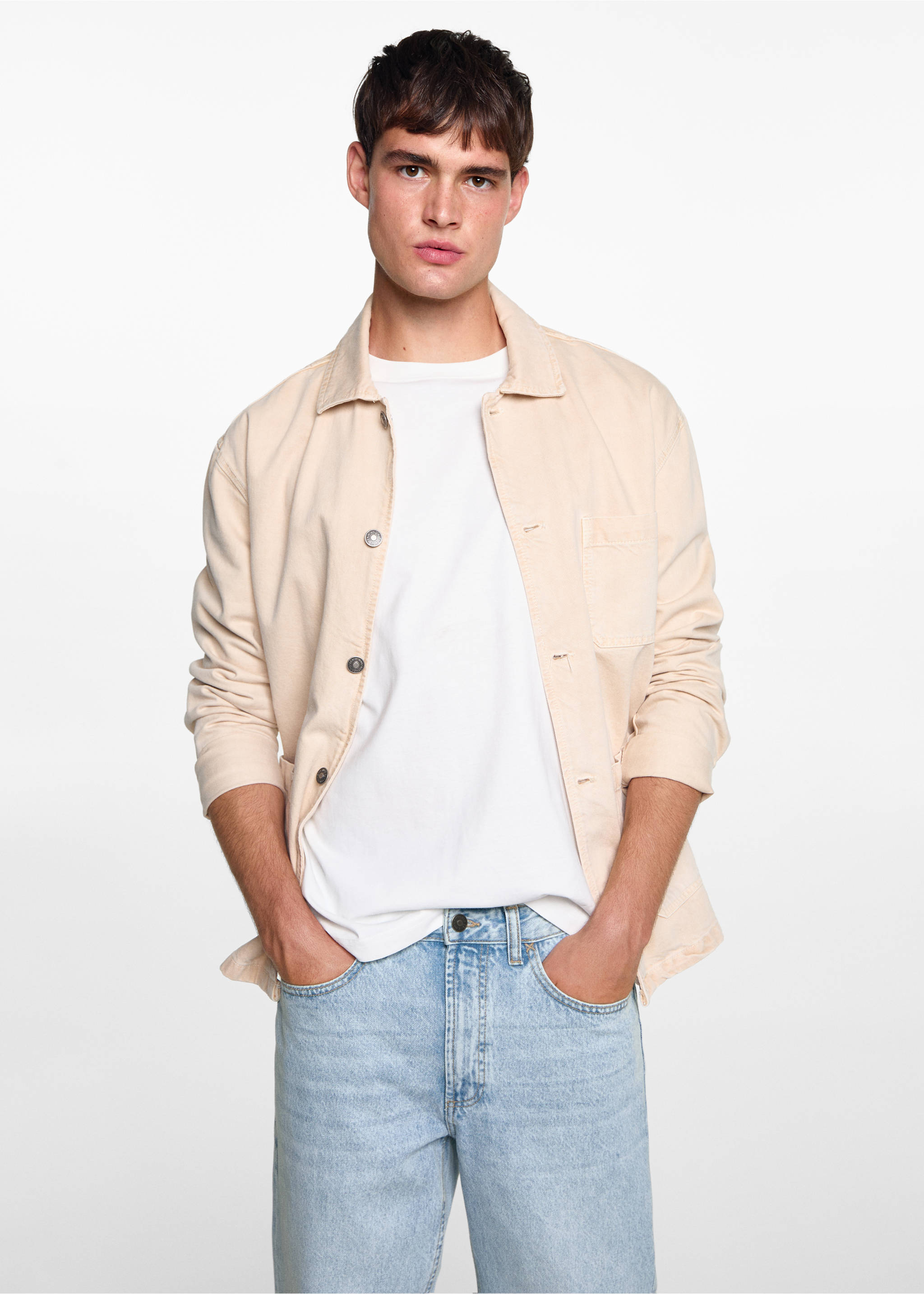 Джинсы regular fit - Средний план, Светло-синий. Ref: 77041508-00.
