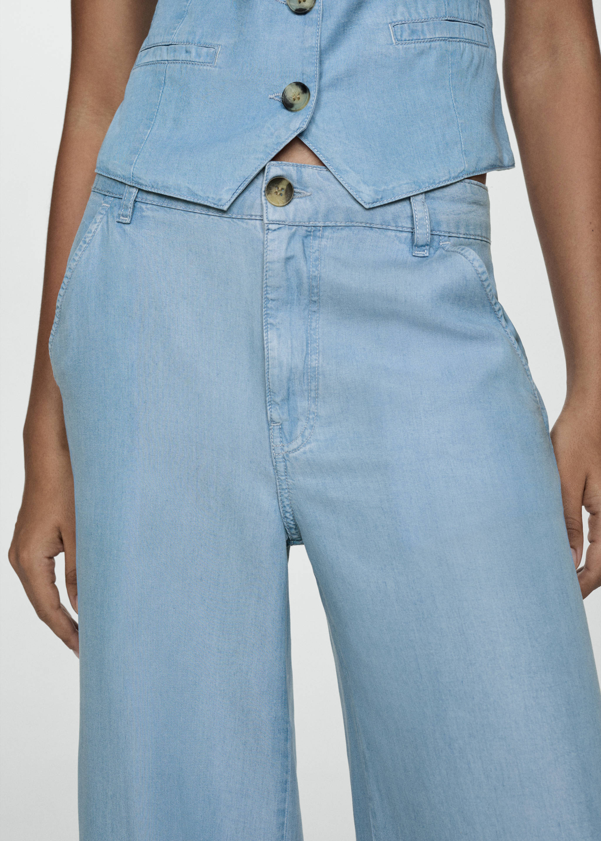 Pantalón wide leg lyocell - Detalle del artículo 6