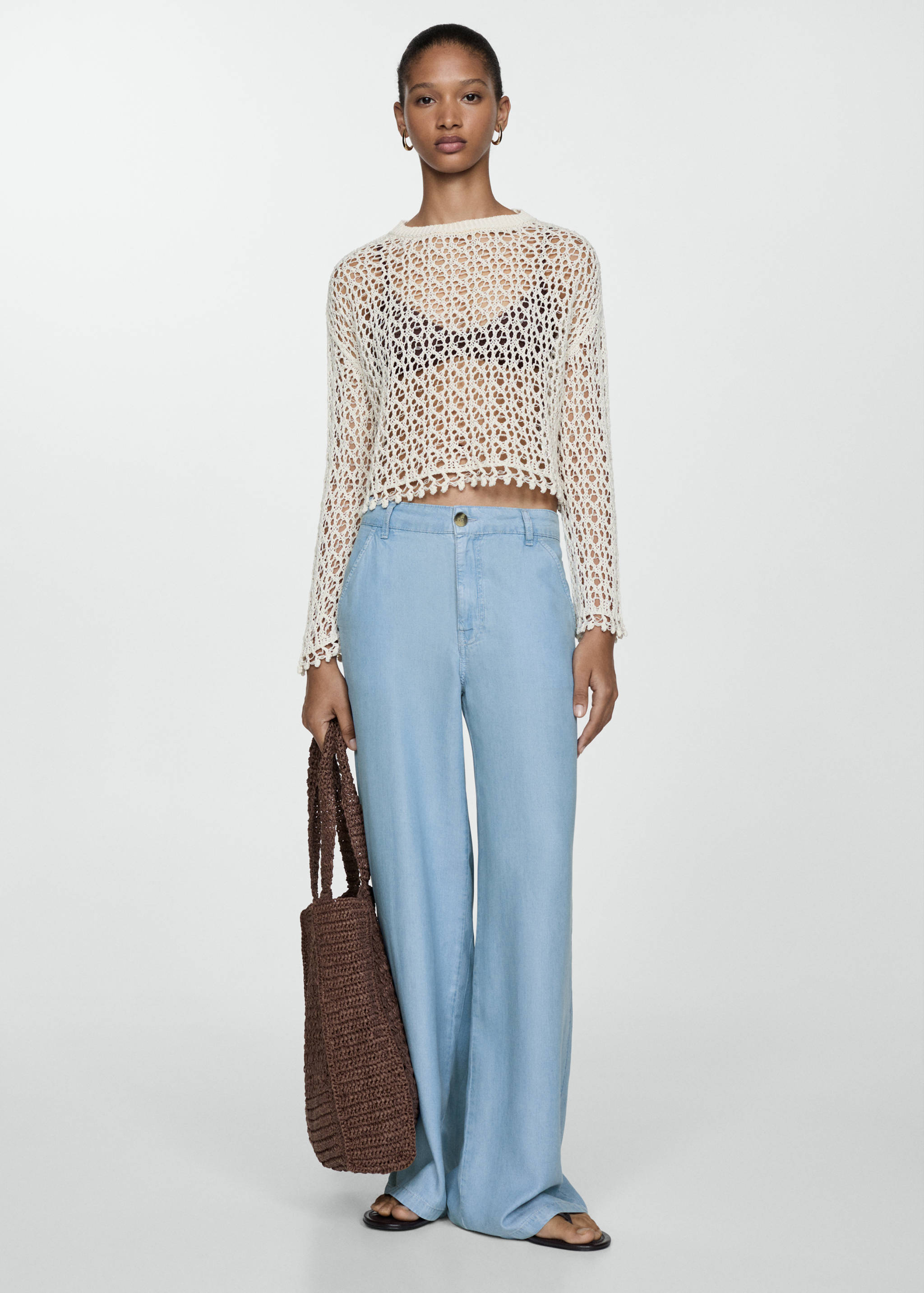 Pantalón wide leg lyocell - Detalle del artículo 2