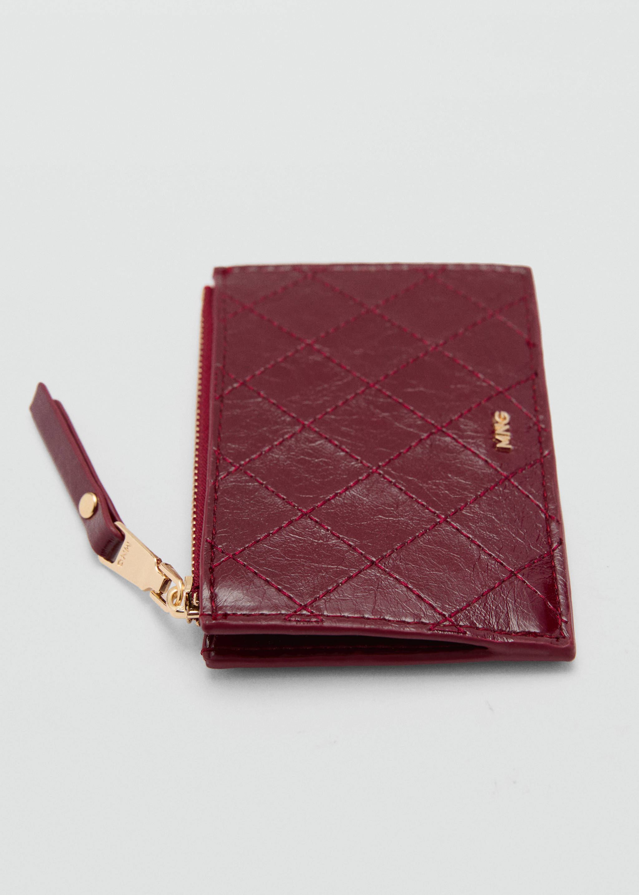 Card holder with decorative stitching - Medium plane