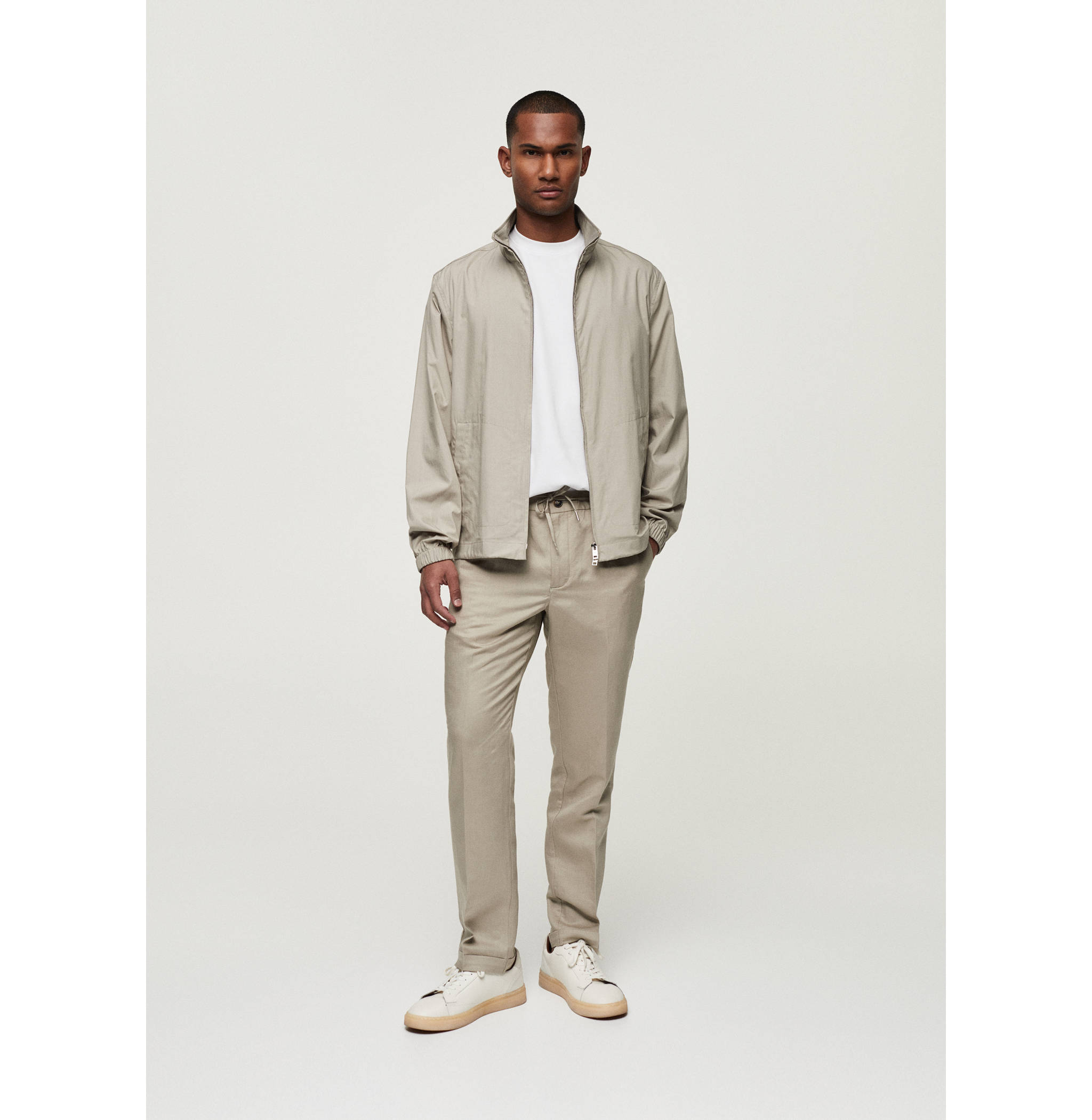 Zip-up lyocell jacket - General plane