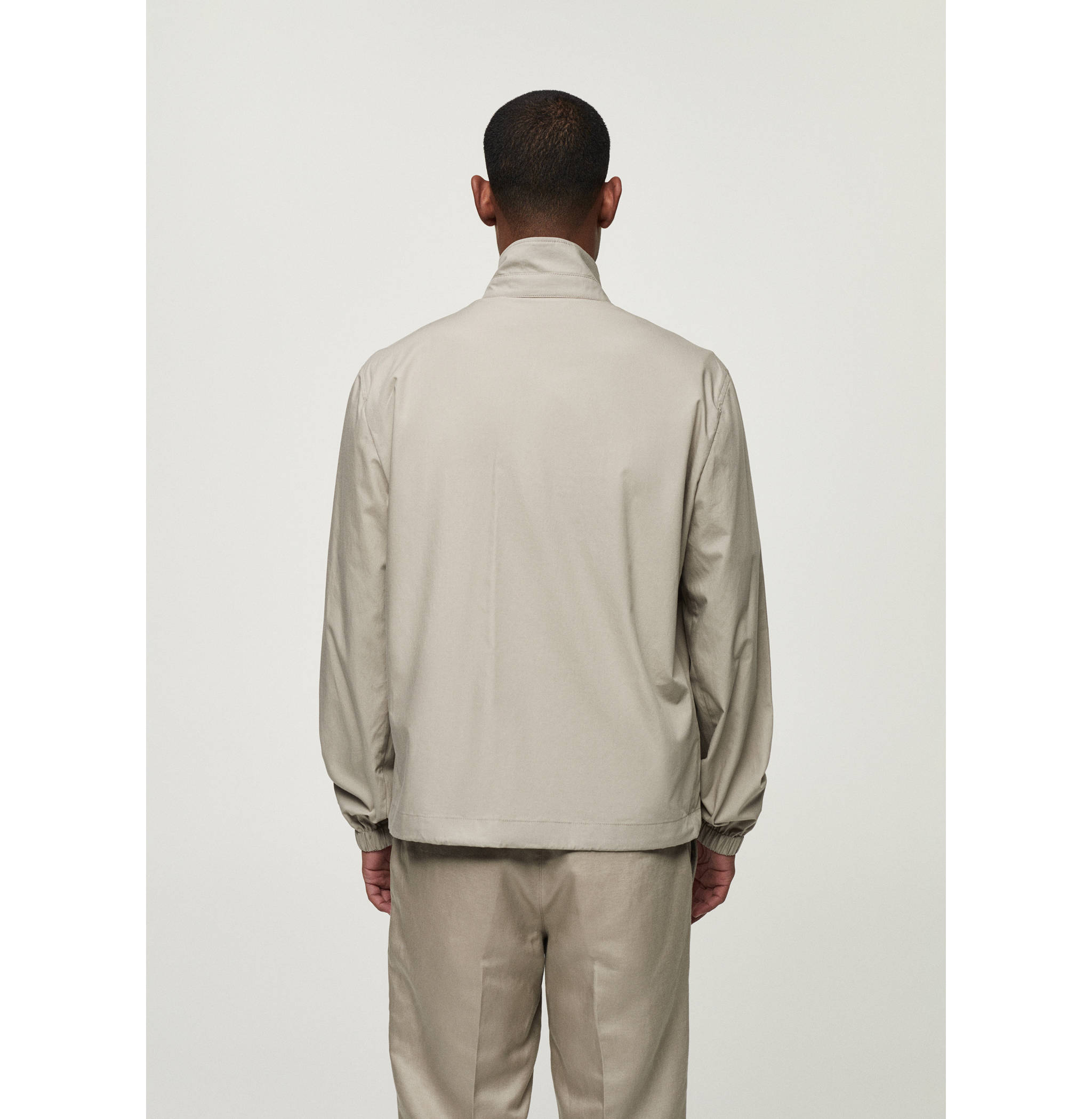 Zip-up lyocell jacket - Reverse of the article