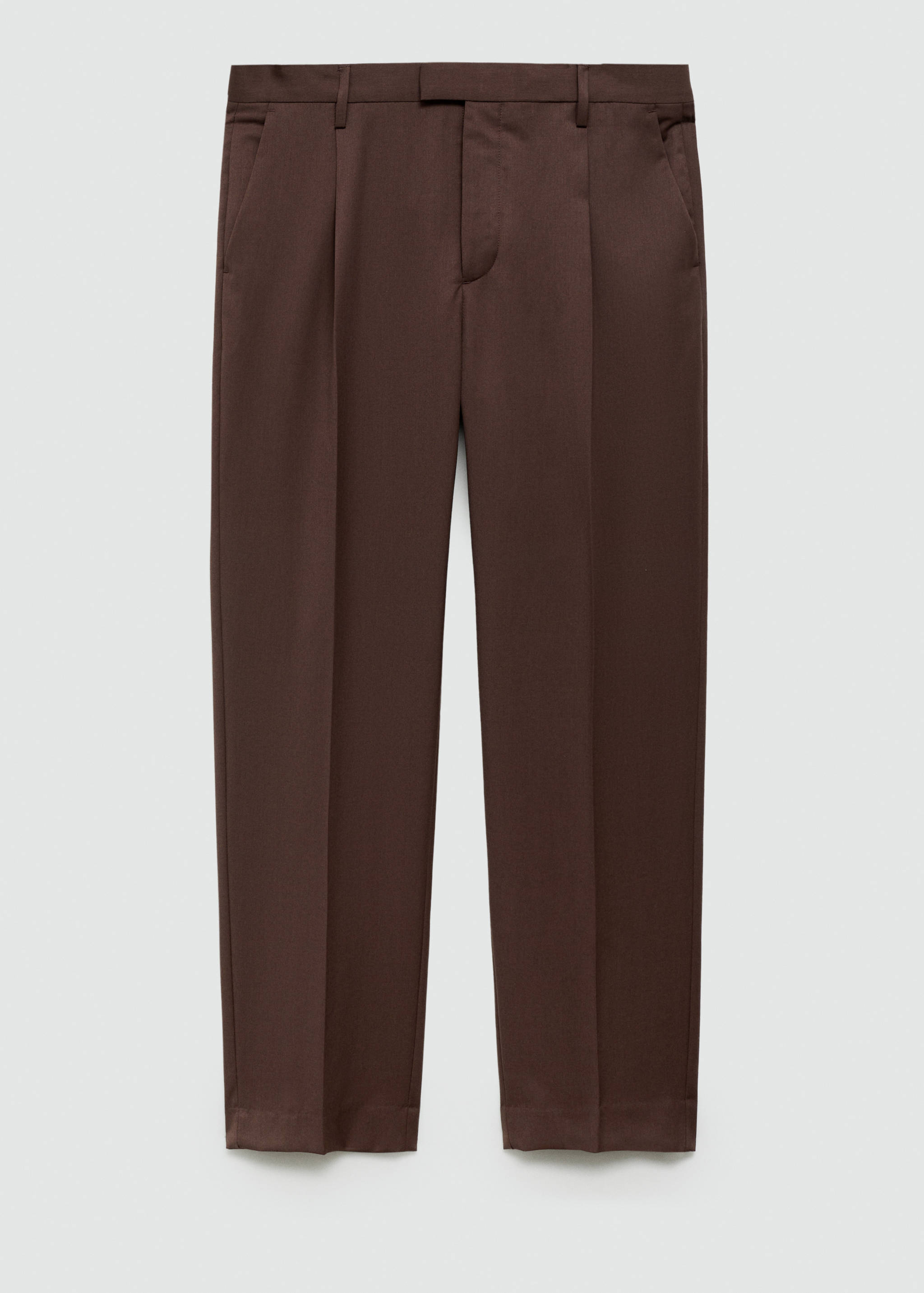 常规版型褶皱西装裤 - null