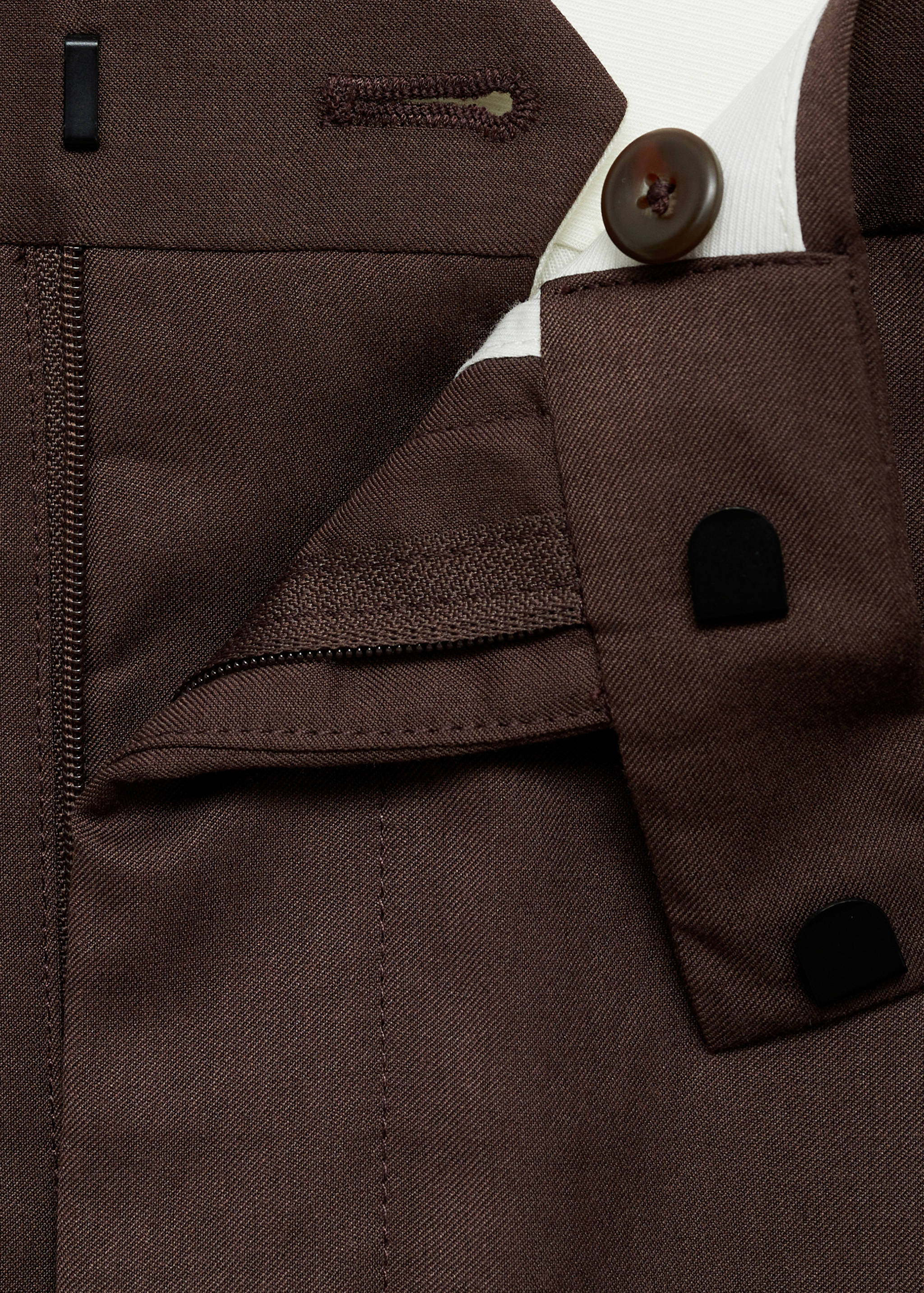 常规版型褶皱西装裤 - null