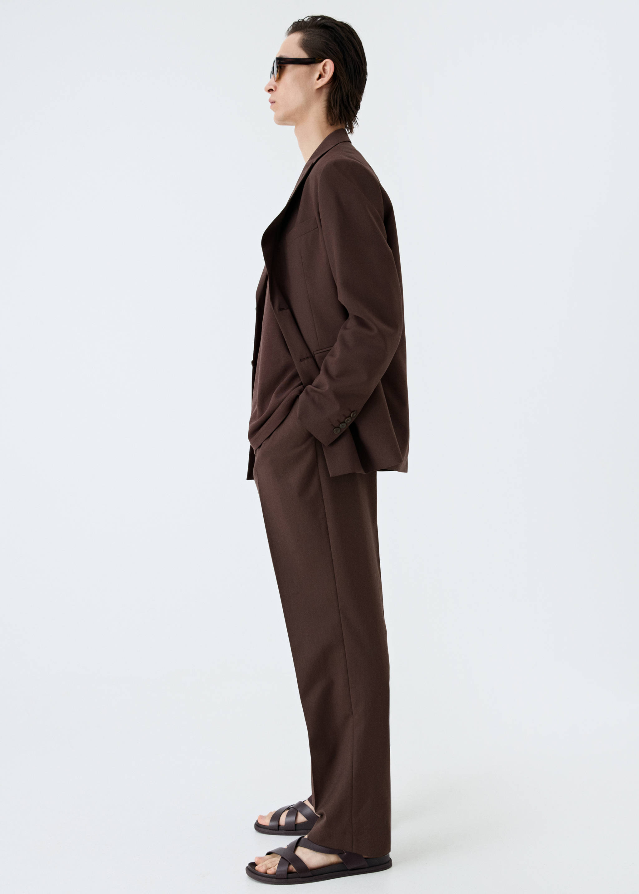 Pantalón traje regular fit pinzas - Detalle del artículo 5